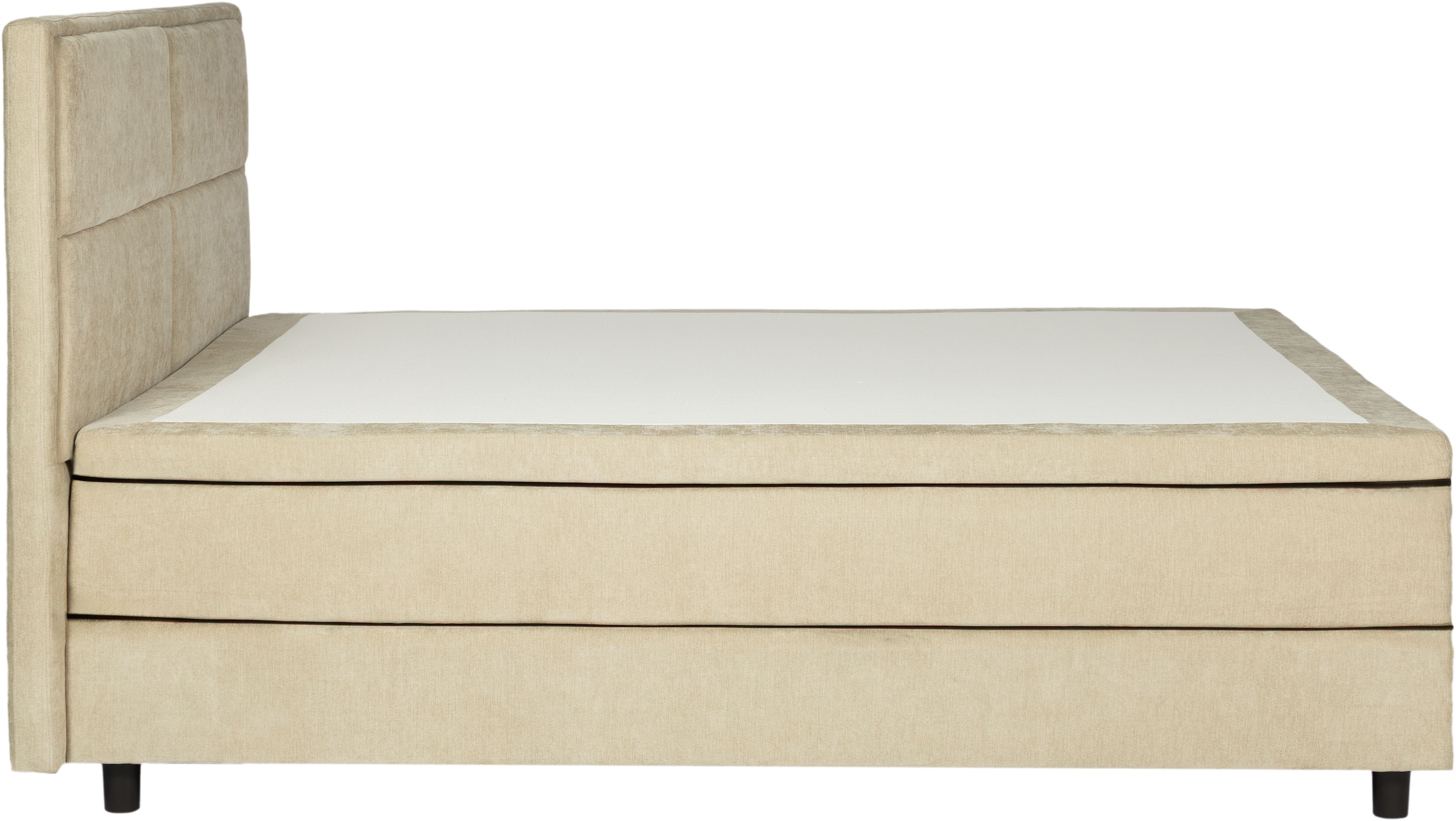 OTTO home Boxspringbett »VIVIANNE, Polsterbett mit 7-Zonen-Taschenfederkernmatratze H3« inkl. 7 cm Komfortschaum-Topper, Chenille-Bezug, 140- oder 180x200 cm