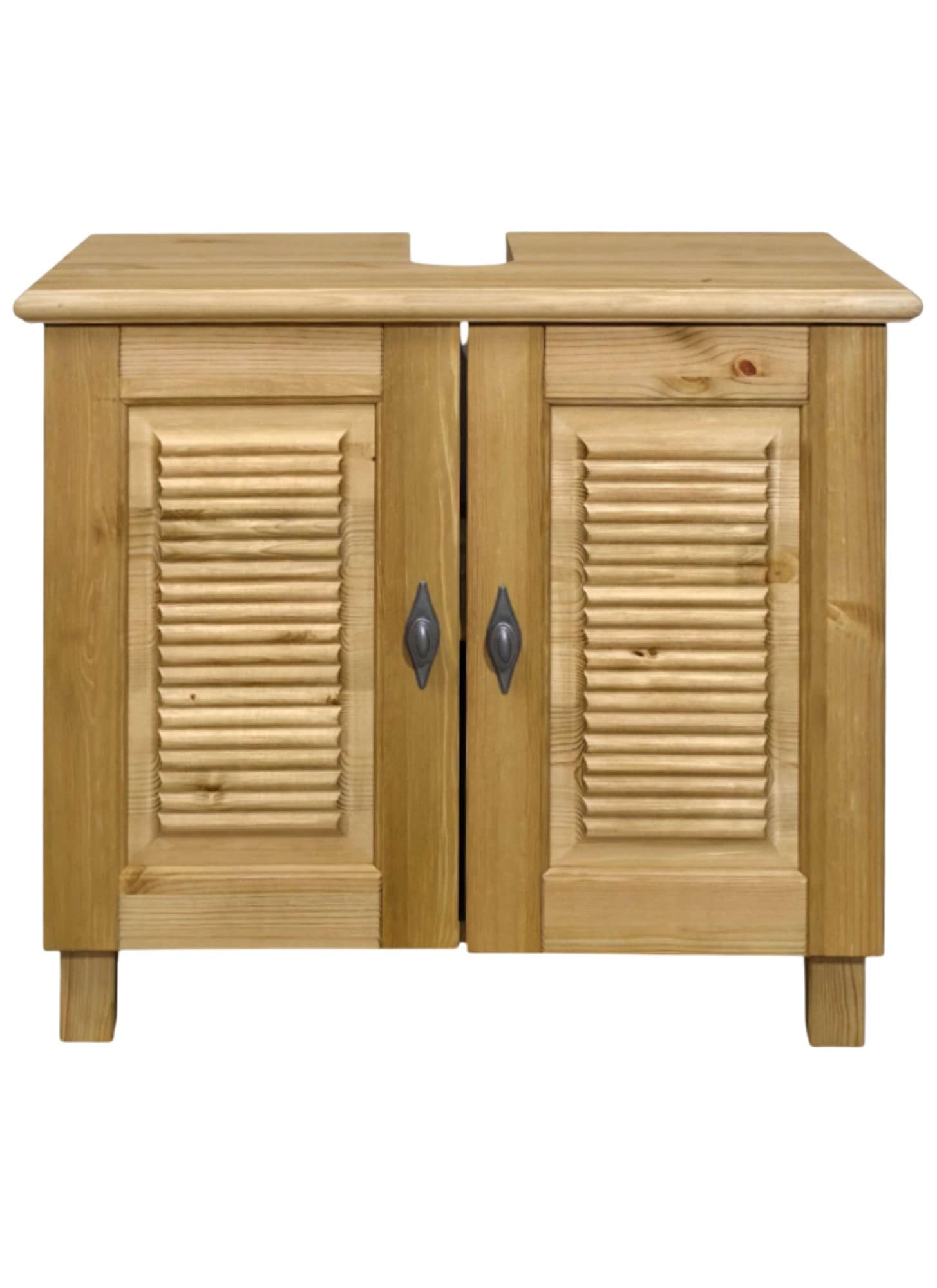 OTTO home Waschbeckenunterschrank »Rauna« aus massiver Kiefer, Breite 64 cm, Rillenoptik, made in EU