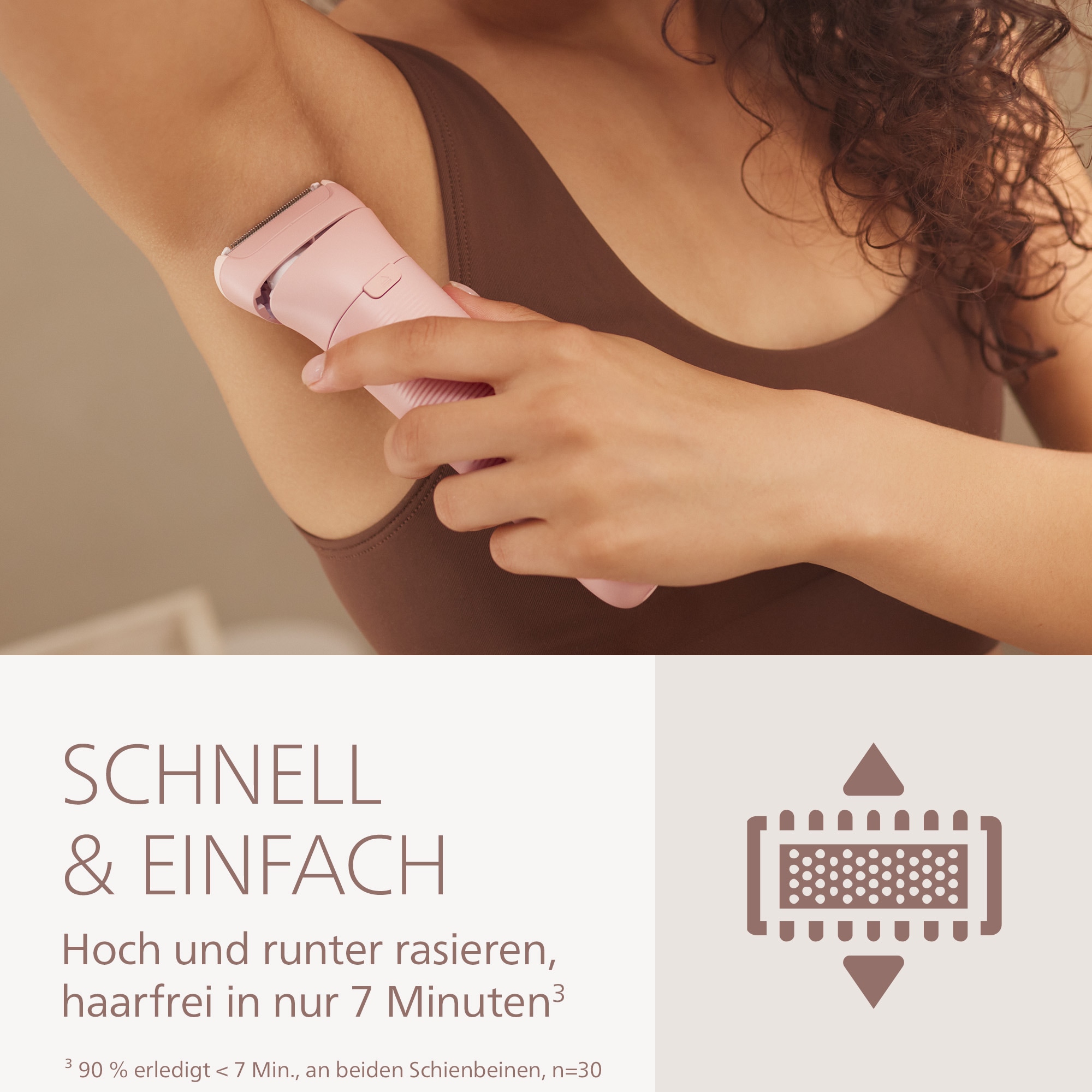 Philips Elektrokörperrasierer »Lady Shaver Series 8000«, 1 St. Aufsätze, kabelloser Rasierer, nass und trocken, inkl. Trimmeraufsatz