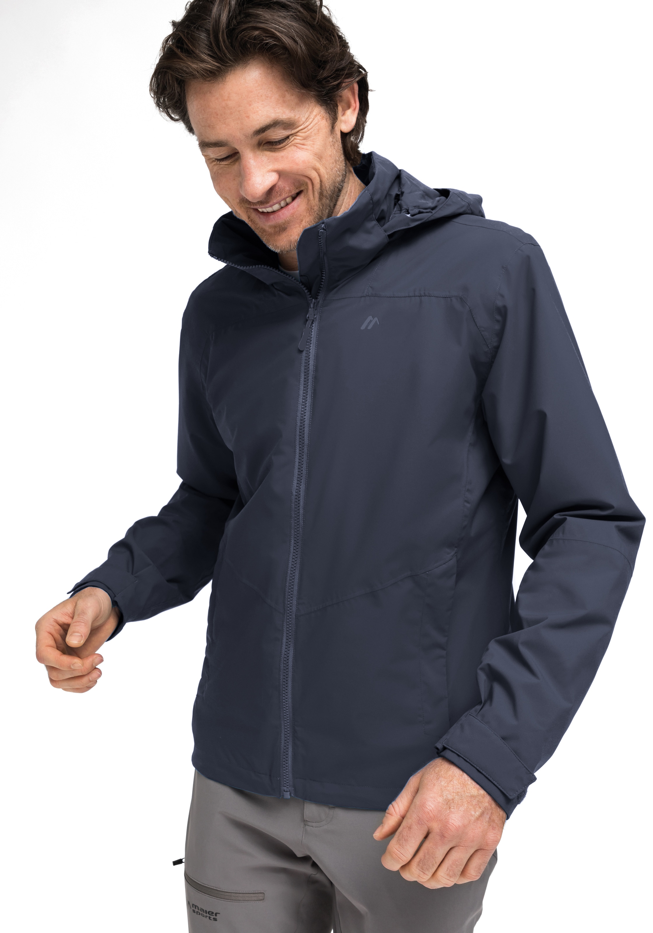 Maier Sports Regenjacke »Metor rec M« Herren Jacke mit Kapuze, Windjacke wasserdicht atmungsaktiv, Reg. Fit
