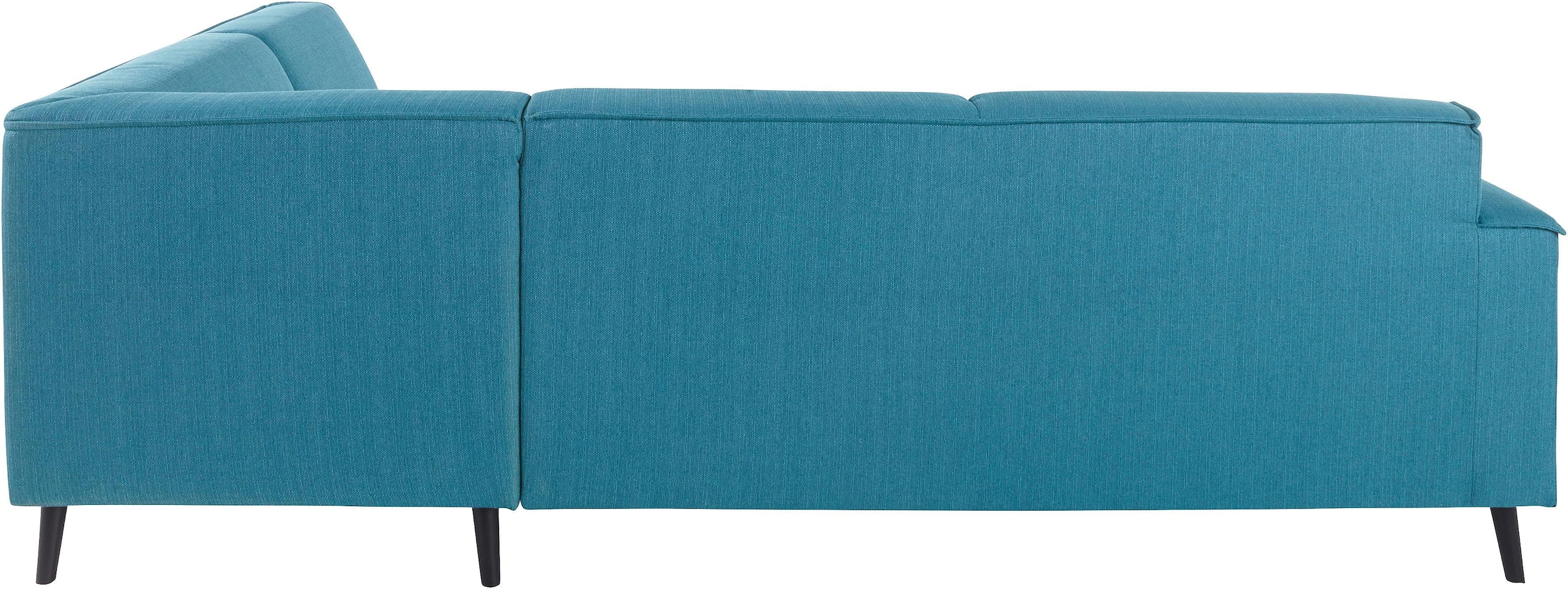 DOMO collection Ecksofa »Amora, inkl. Federkern für mehr Sitzkomfort, Breite 263cm, L-Form« Komfortsitzhöhe 47 cm, Fußhöhe passend für gängige Saugroboter!