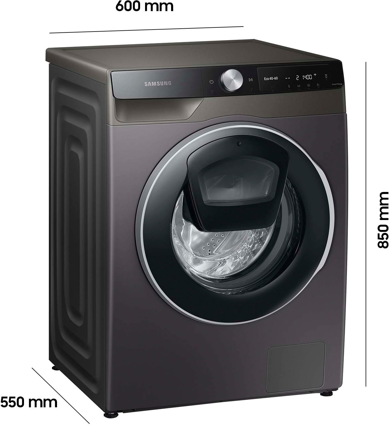 Samsung Waschmaschine WW6500T INOX »WW80T654ALX«, 8 kg, 1400 U/min, AddWash™