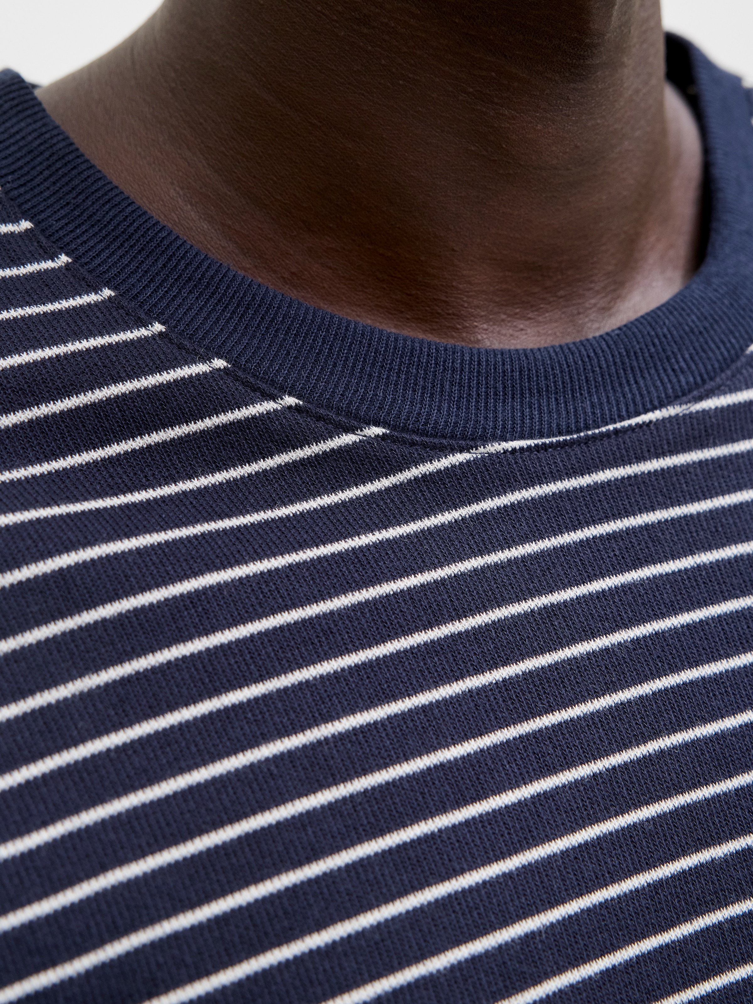 Jack & Jones Rundhalsshirt »JJEDOVER STRIPED TEE SS CREW NECK SN« mit Streifendesign