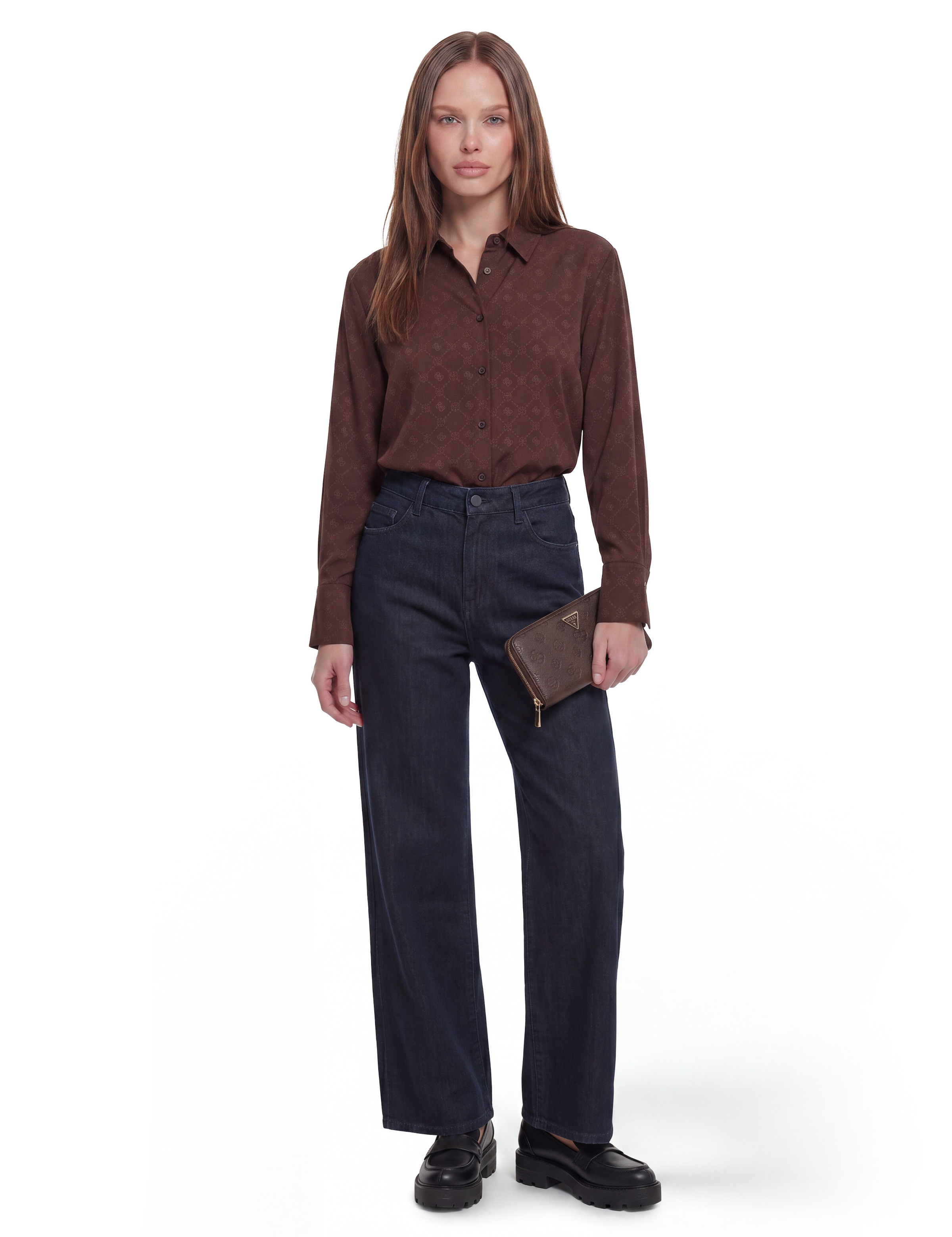 Guess Geldbörse »BLAKE SLG LARGE ZIP AROUND« Damen Portemonnaie, Geldbeutel mit umlaufendem Reißverschluss
