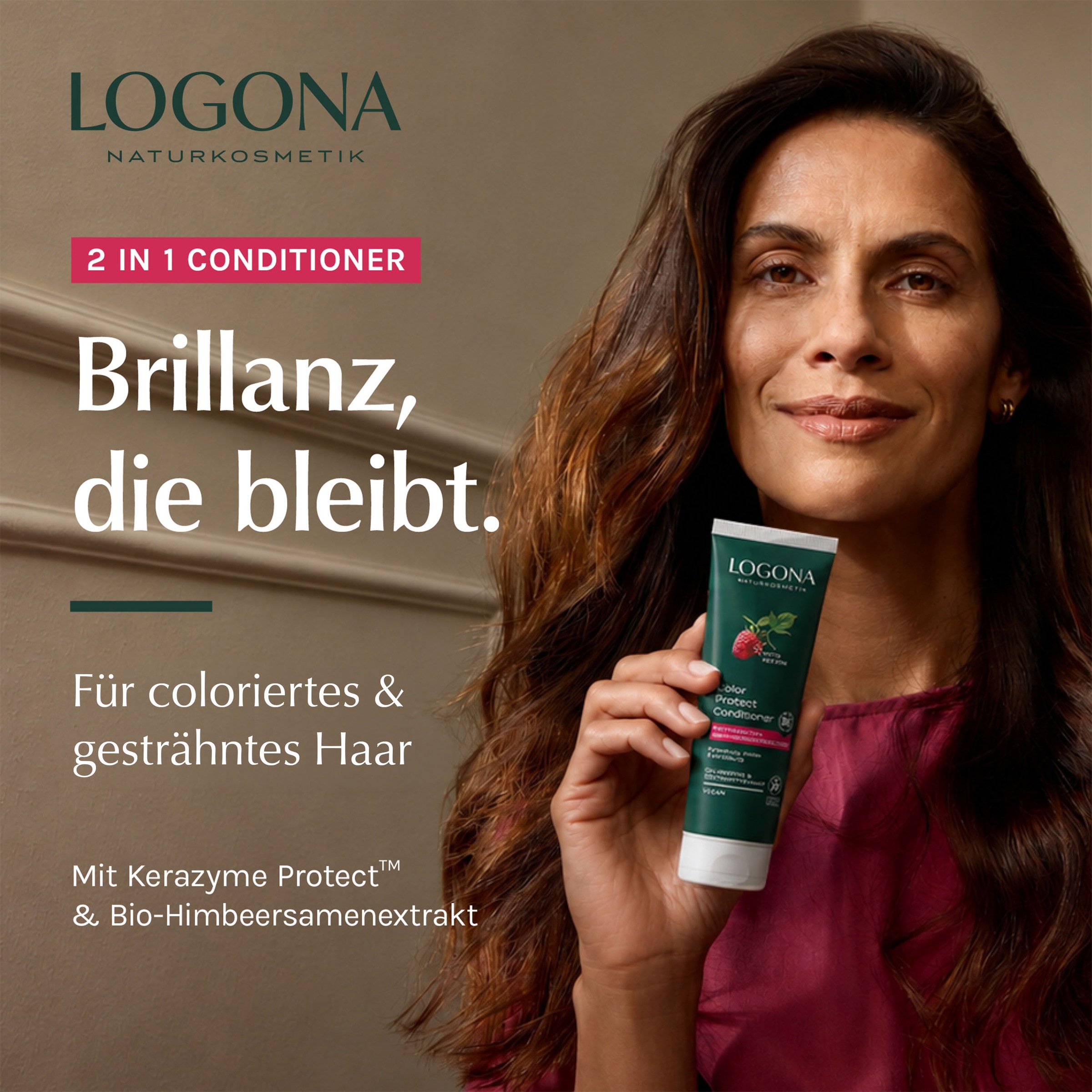 LOGONA Haarspülung »COLOR PROTECT CONDITIONER« für coloriertes und strapaziertes Haar, Leave-in-Formel ohne Ausspülen