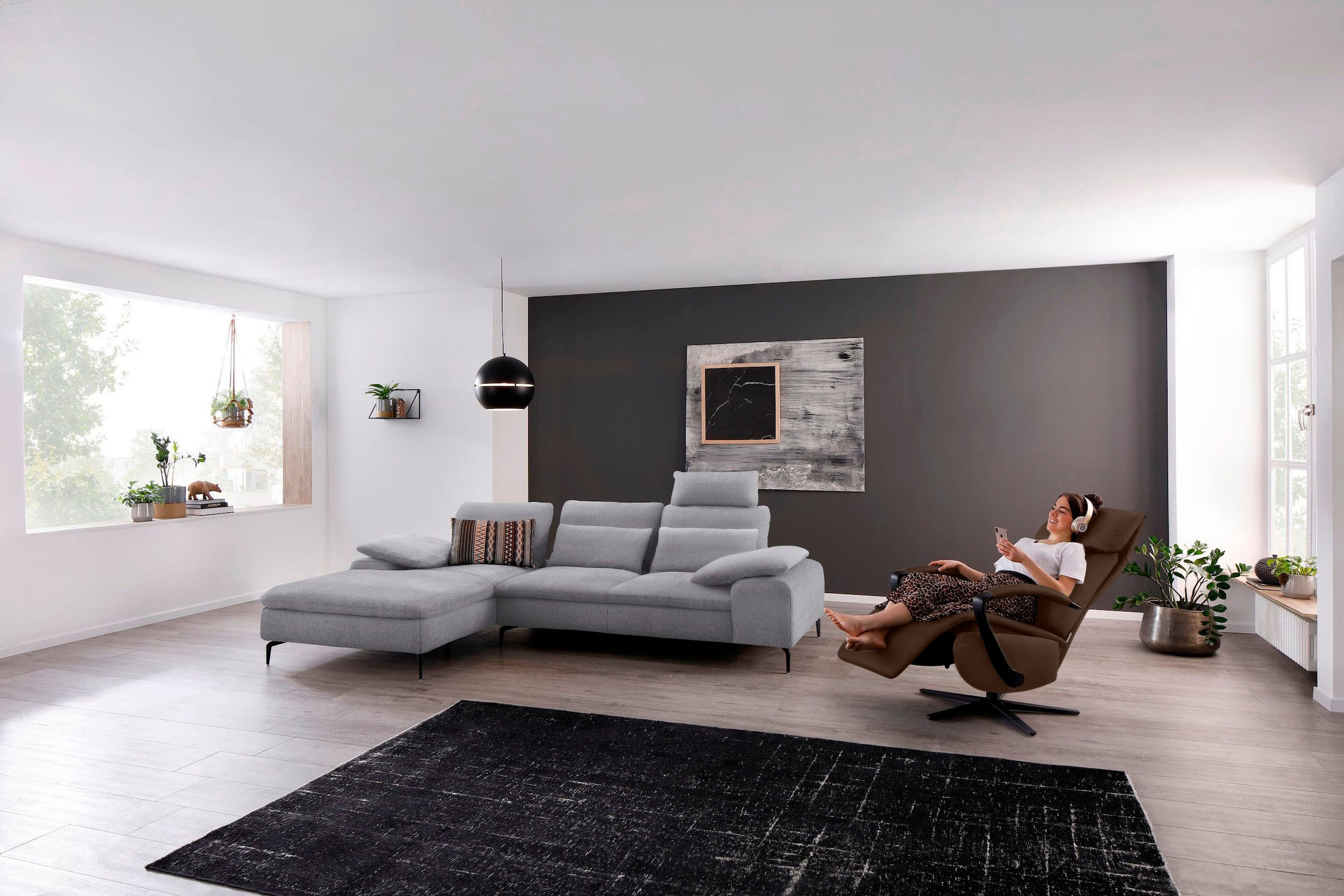 W.SCHILLIG Relaxsessel »rumbaa« wahlweise mit Doppelmotor, in Größen S, M & L, mit 5-Sternfuß