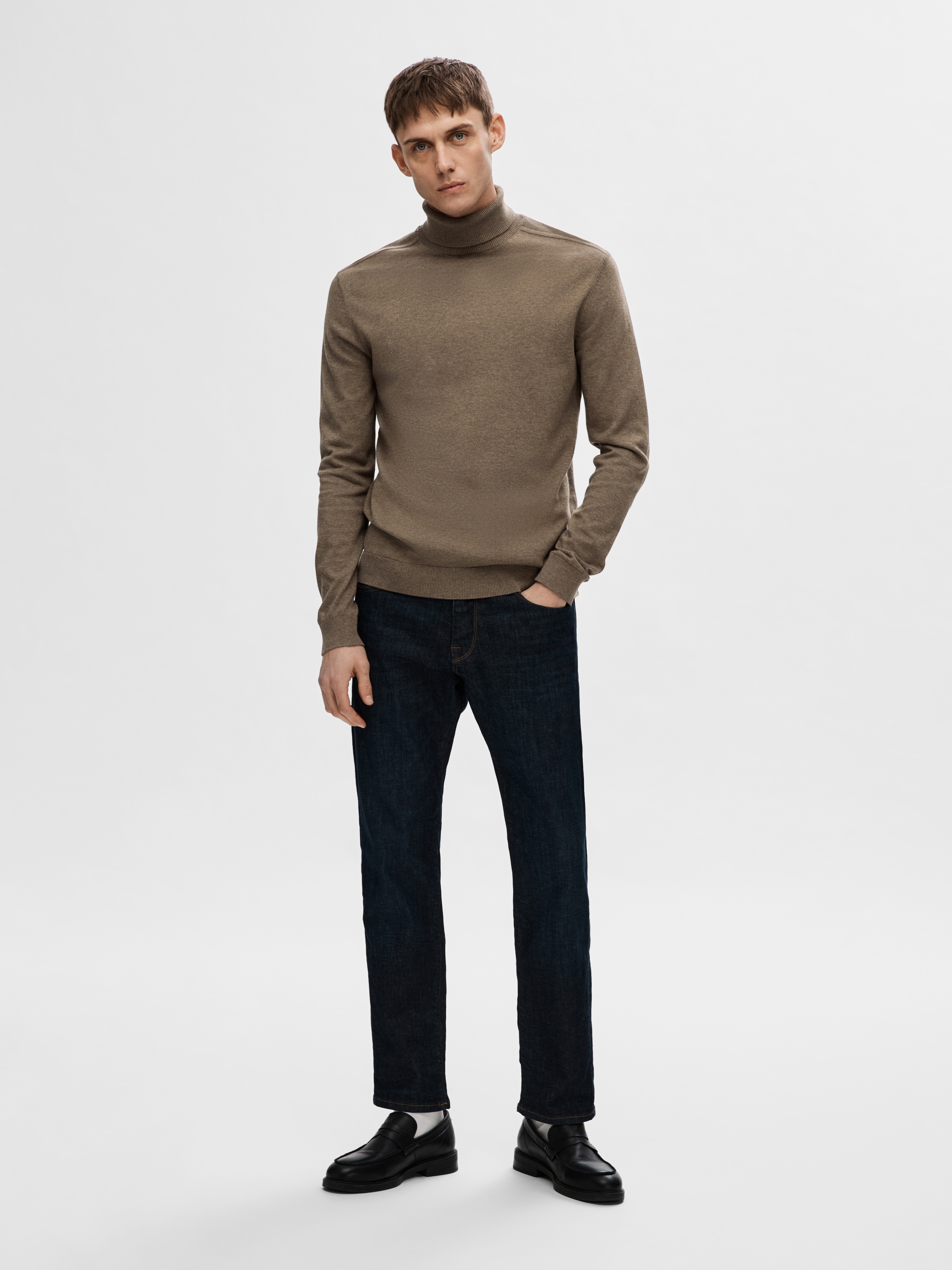 SELECTED Rollkragenpullover »SLHBERG ROLL NECK NOOS«