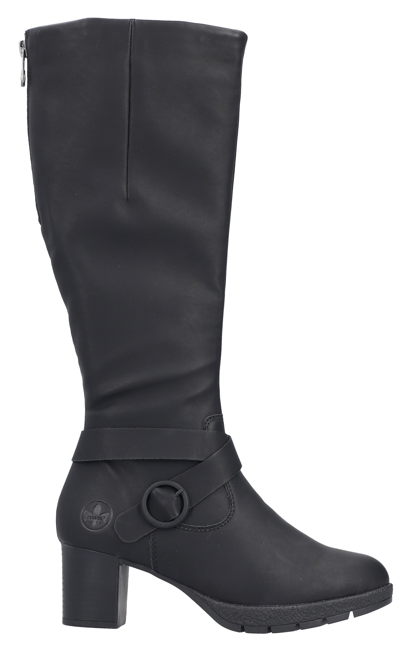 Rieker Stiefel  Langschaftstiefel, Blockabsatz,mit Reißverschluss hinten-schmale Form
