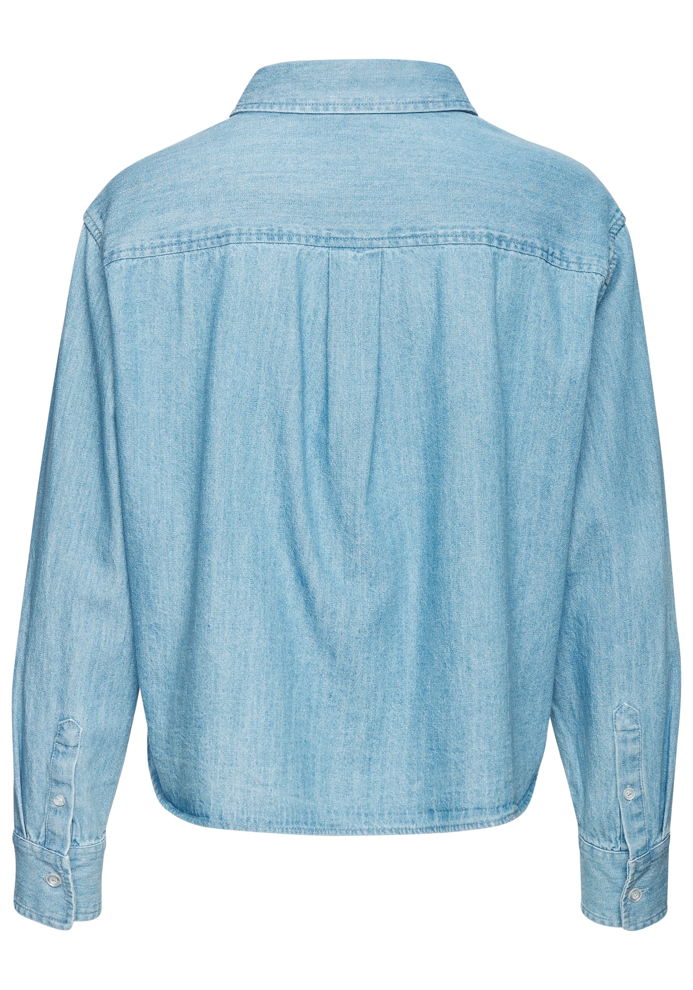 Buffalo Jeansbluse mit Brusttasche, Hemdbluse, Denim, casual