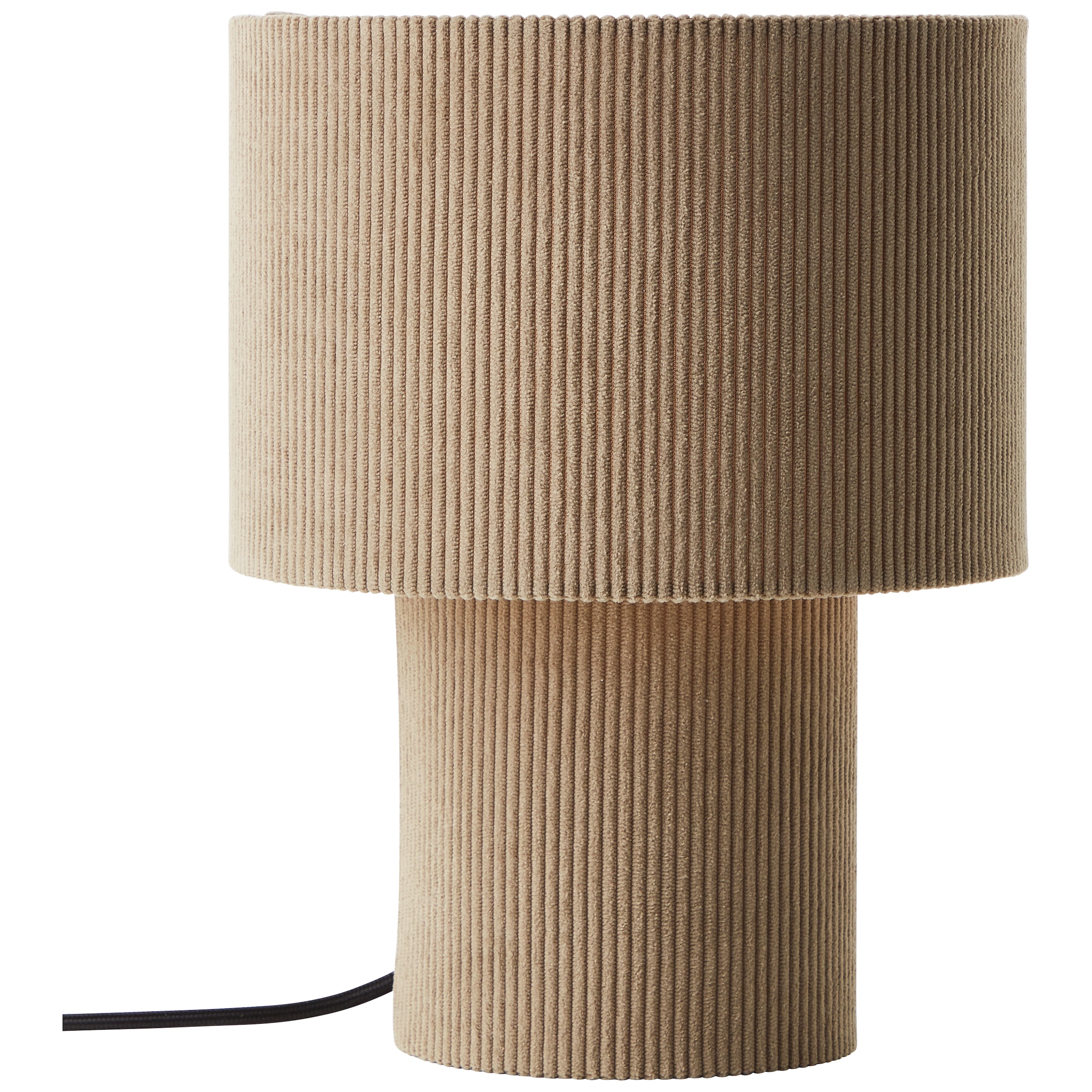 Brilliant Tischleuchte »Tony«, 1 flammig, Leuchtmittel E27 | ohne Leuchtmittel, mit Cord-Lampenschirm, 30 x 23 cm, E27, Textil