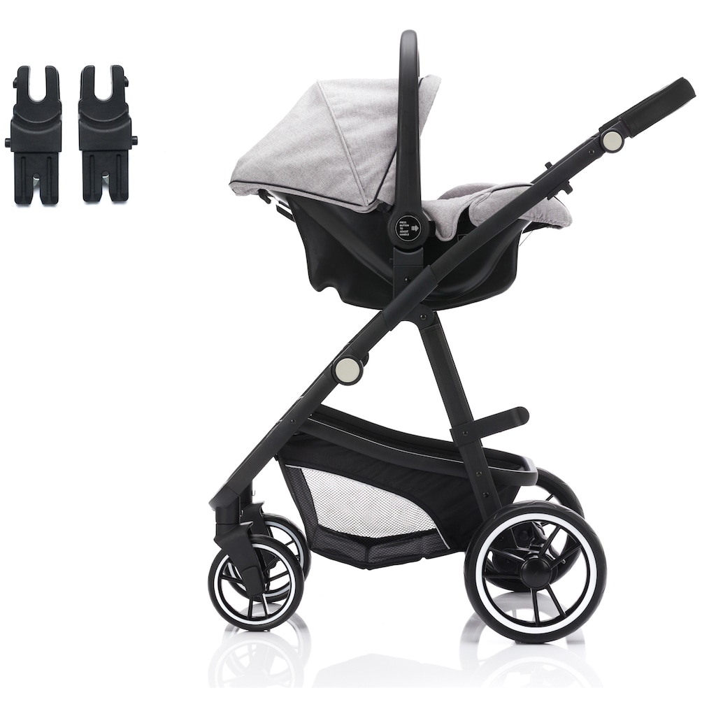 Fillikid Kombi-Kinderwagen »Panther, stone melange«, 22 kg, mit Babyschale; Kinderwagen