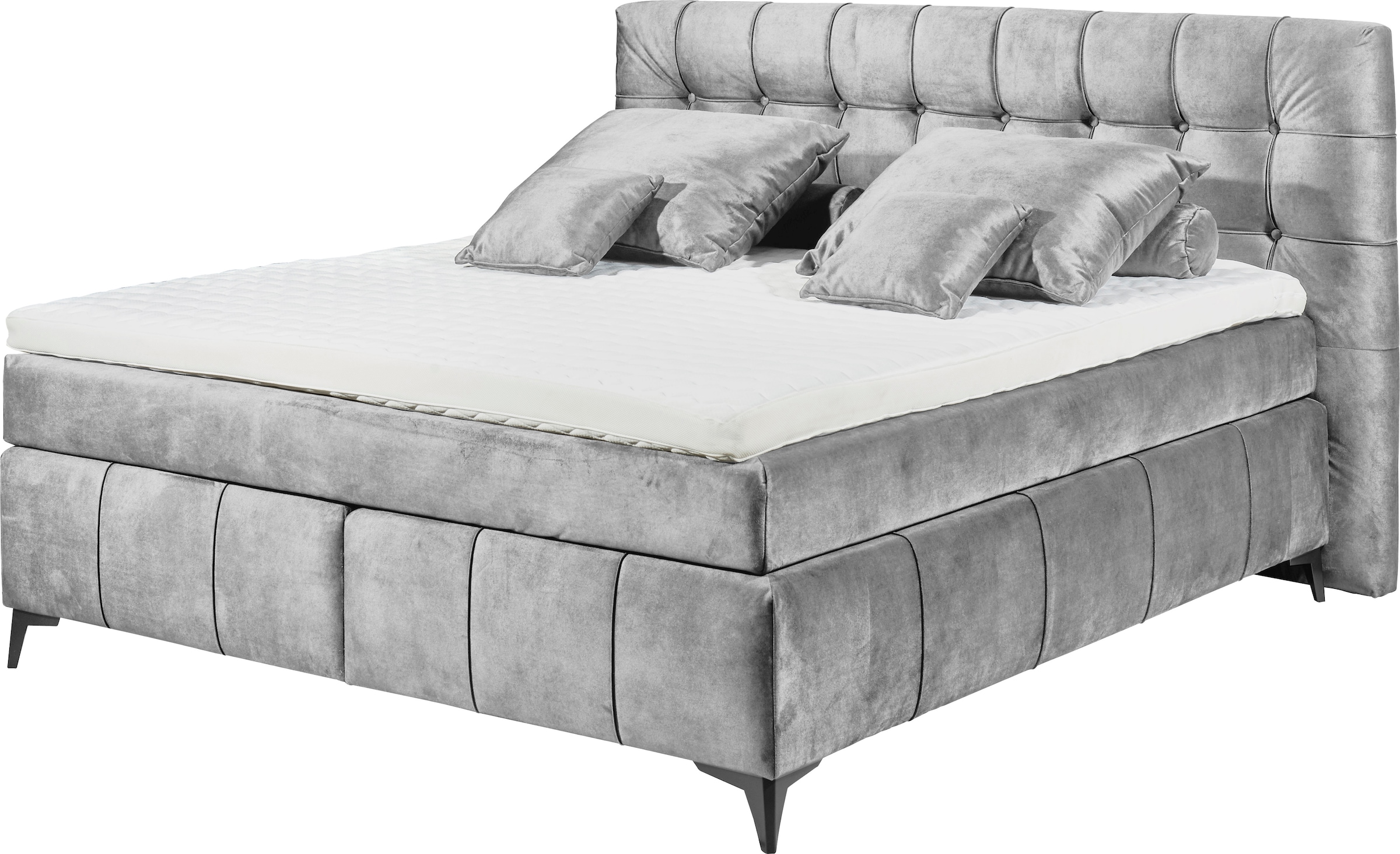 ED EXCITING DESIGN Boxspringbett »Oregon« inkl. Duo-Matratze - Kokosmatte, Filzabdeckung