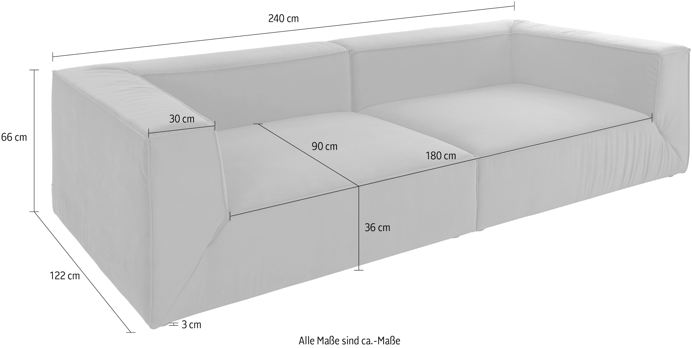 TOM TAILOR HOME Big-Sofa »BIG CUBE«, TOM TAILOR Big-Sofa >>BIG CUBE