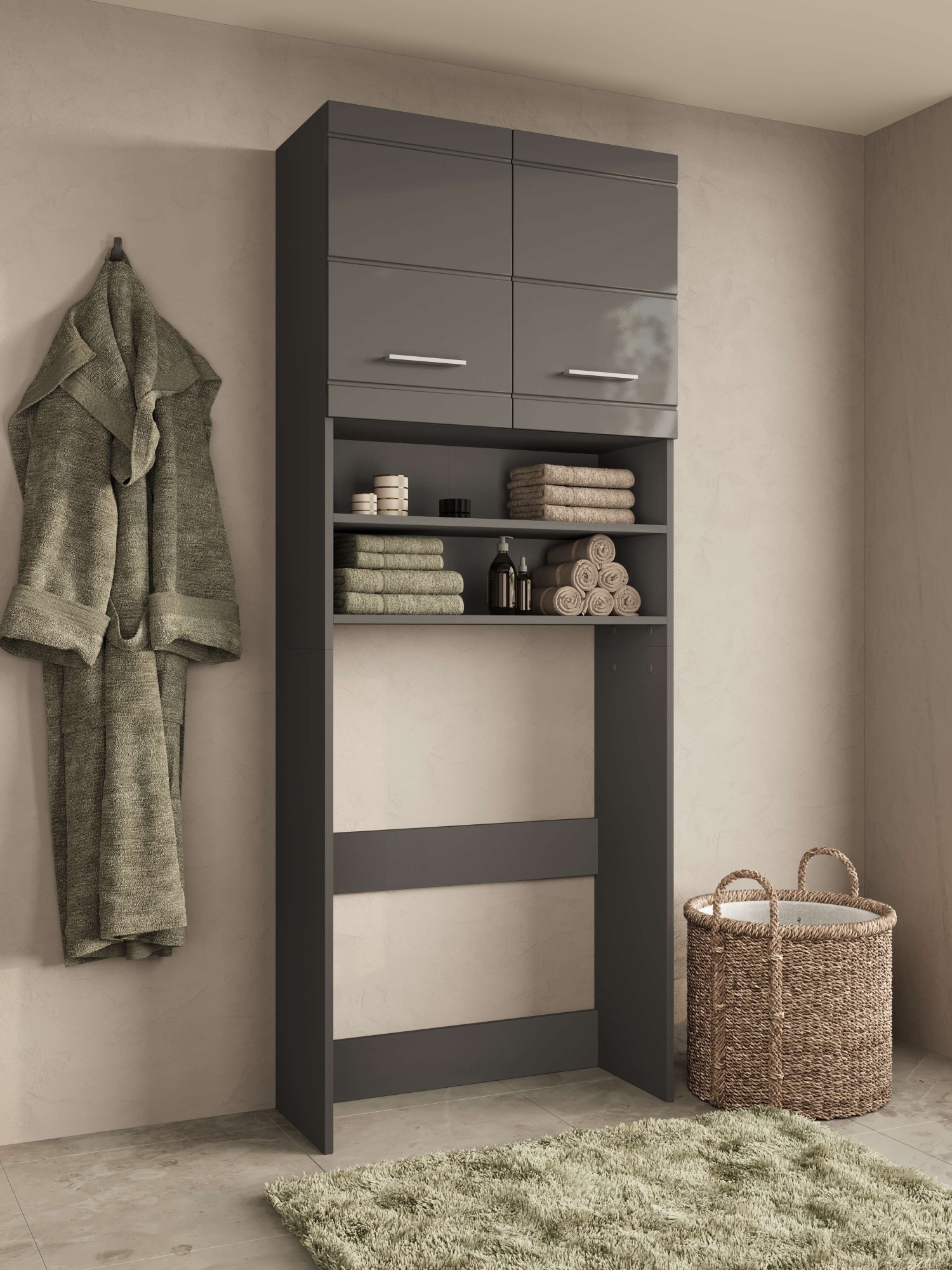 OTTO home Waschmaschinenumbauschrank »Föhr« minimalistisch, zeitlos, hochglänzend
