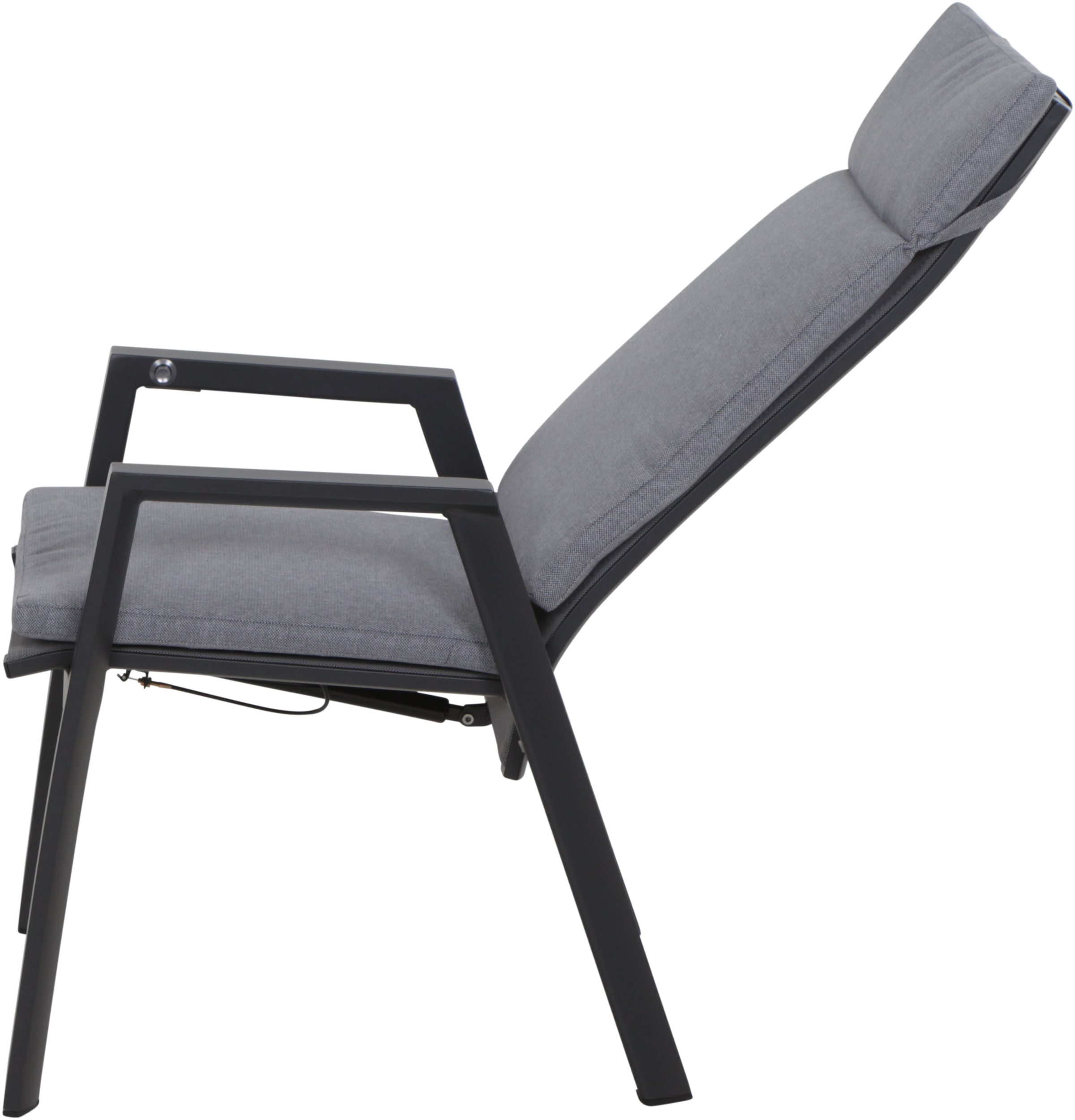 Siena Garden Gartensessel »VALENCIA Move Sessel matt anthrazit« Gestell aus Aluminium, Ranotex® Gewebe dunkelgrau, inkl. Kissen