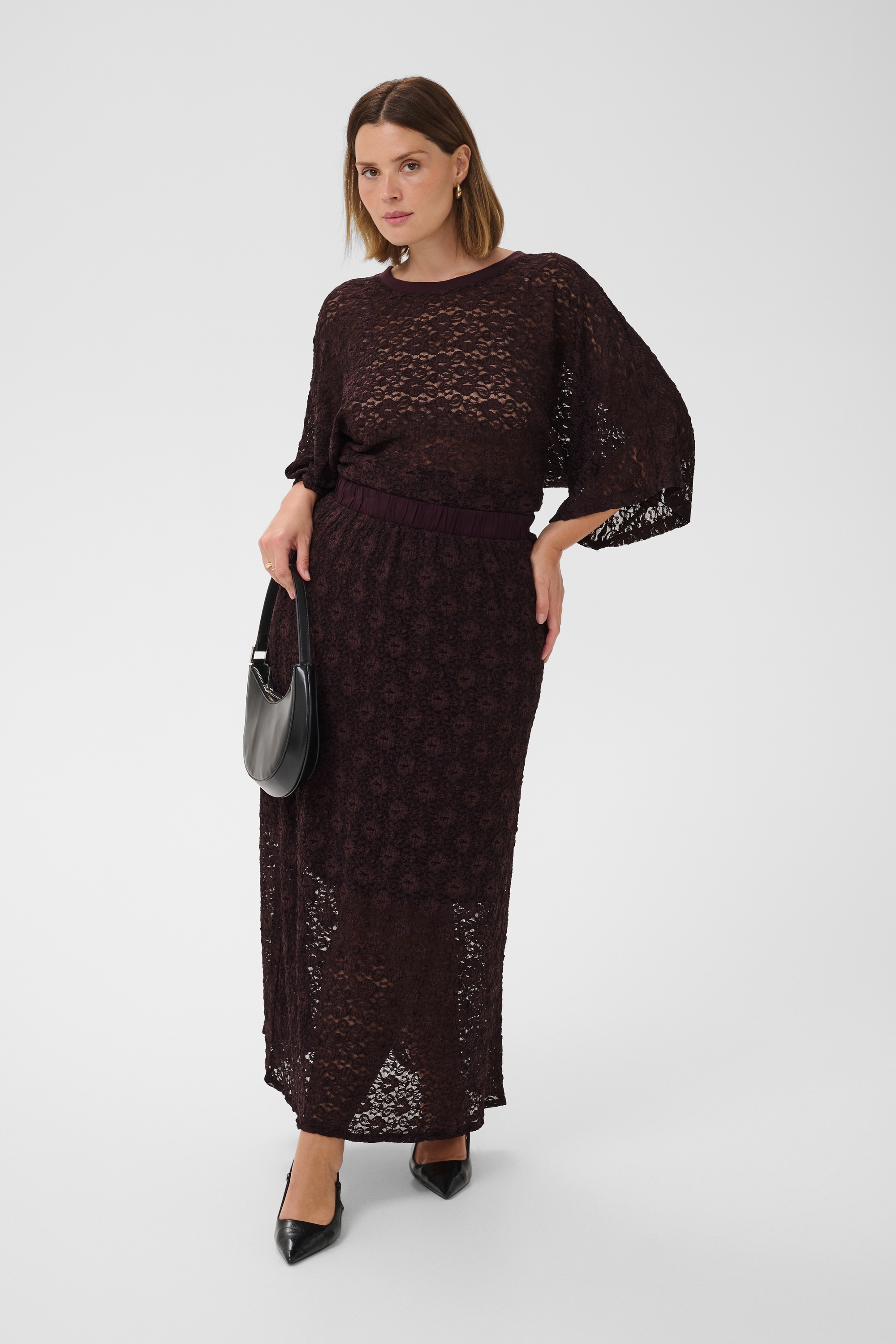 KAFFE Curve Midirock »Damen Rock KCsally«