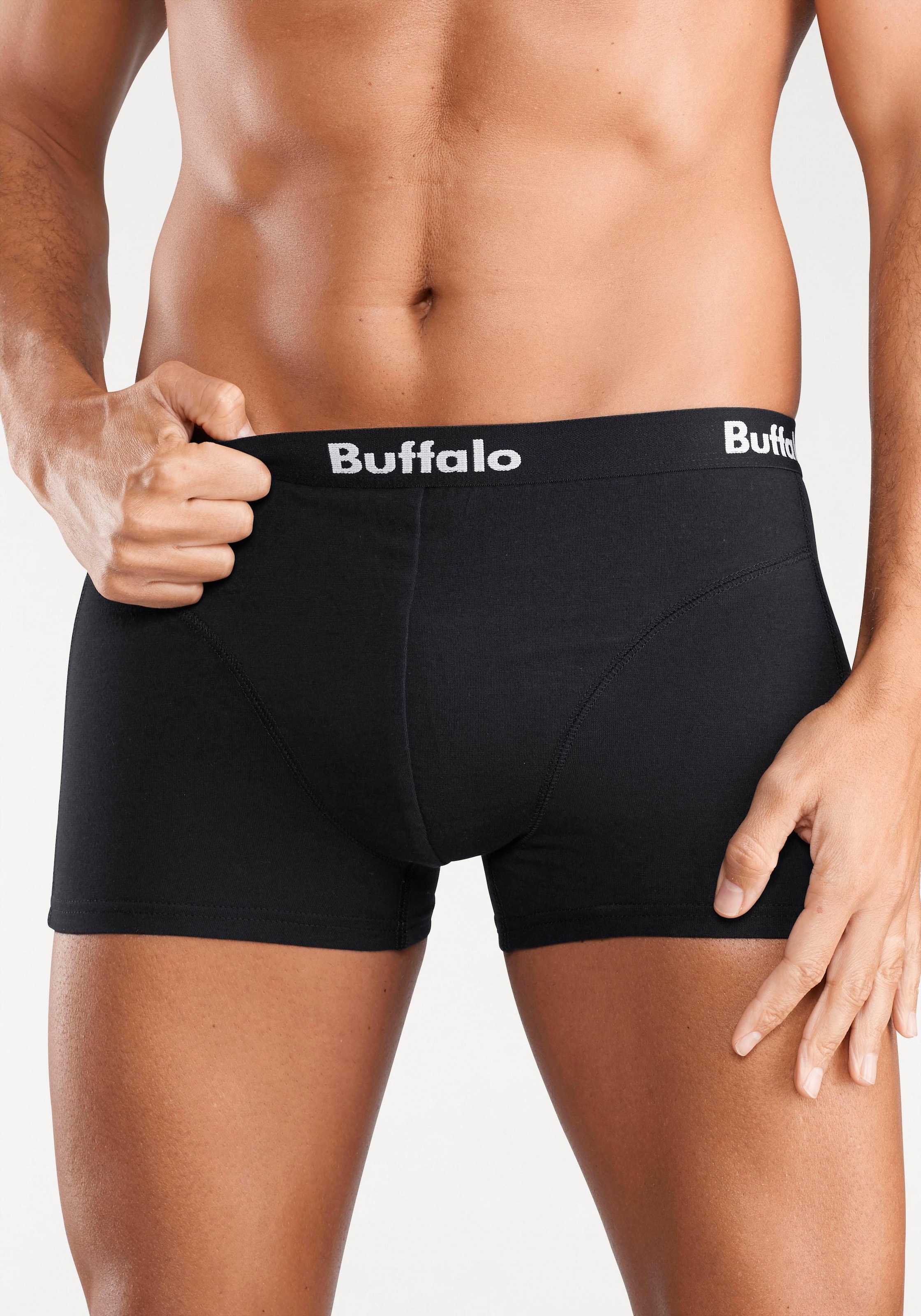 Buffalo Boxer, (Packung, 3 St.), mit Overlock-Nähten vorn