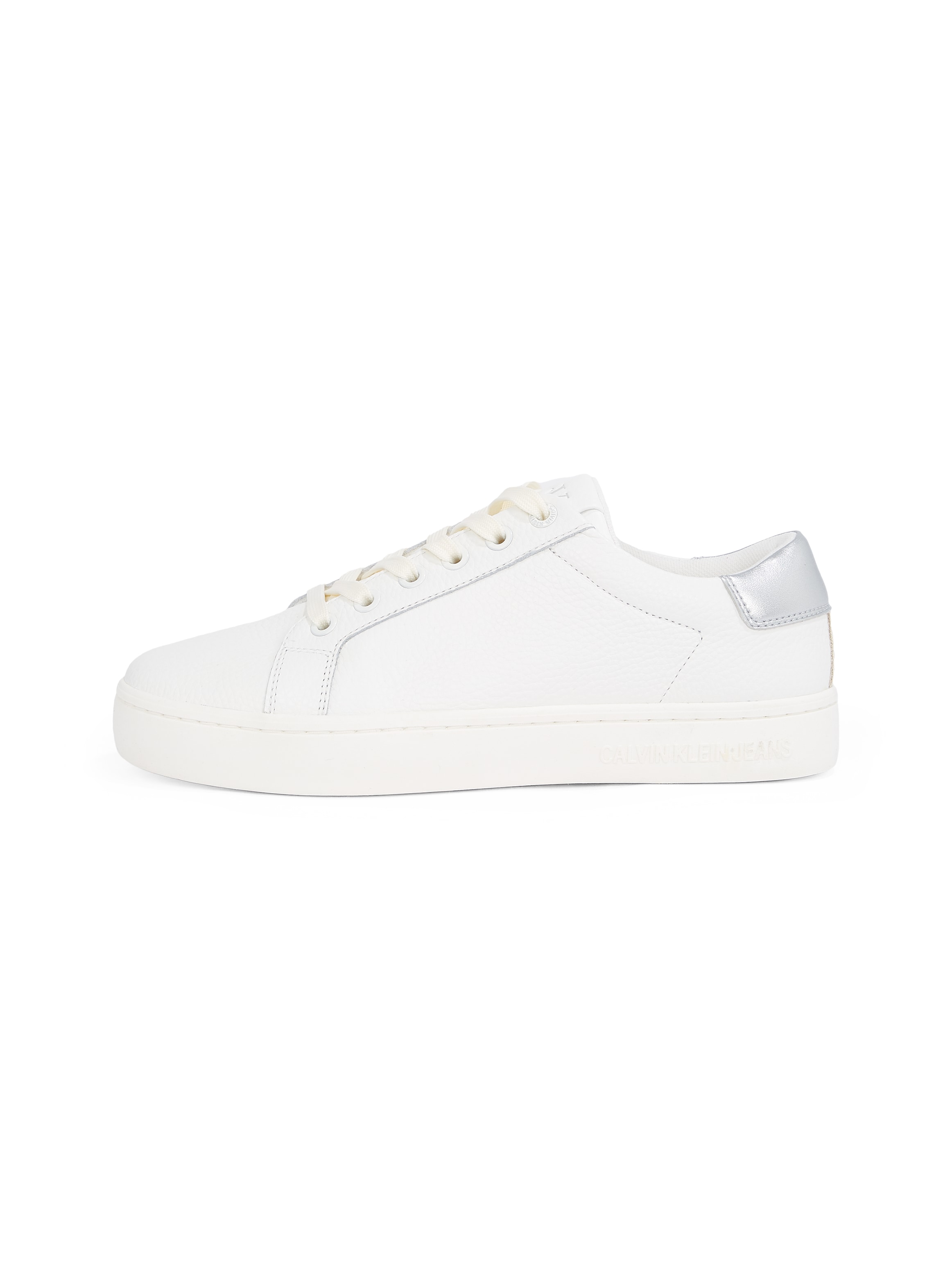 Calvin Klein Jeans Plateausneaker »CLASSIC CUPSOLE LOW OHB«, Schnürschuh, Halbschuh, Freizeitschuh mit Kontrast an der Ferse