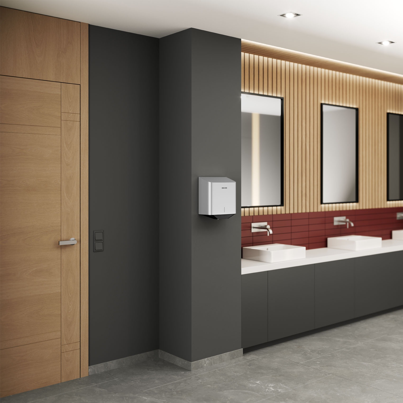 STIEBEL ELTRON Händetrockner »»ULTRONIC Premium«, Luftsterilisator + HEPA-Filter, Edelstahl«, Energiesparend, wartungsfrei, vandalismussicher, Silent Mode, Stecker