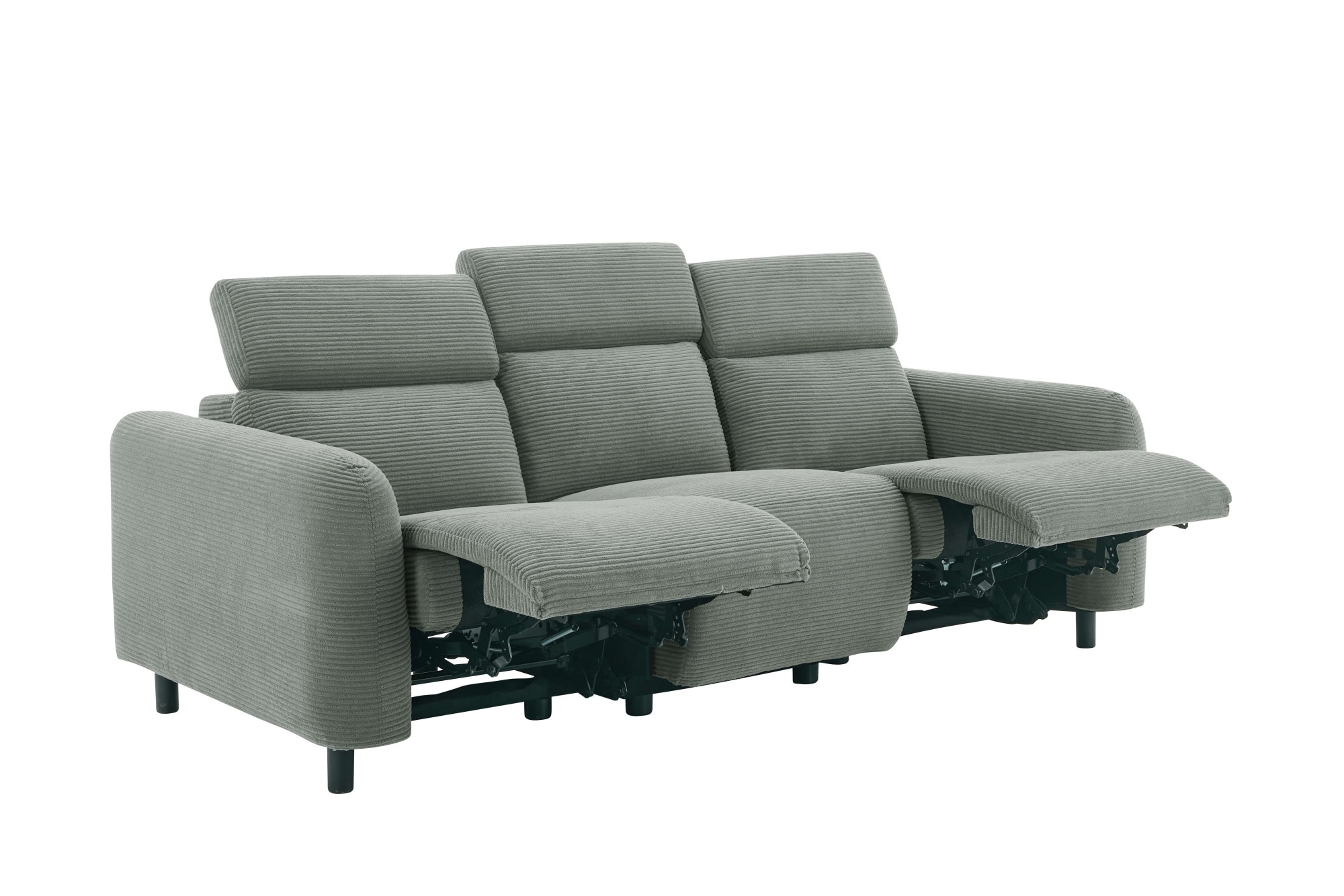Home affaire 3-Sitzer »SKAANE Cord-Sofa, 229 cm, manuelle u. elektrische Relaxfunktion« Relax-Funktion in 2 Sitzen, Kopfteilverstellung, Federkernpolsterung
