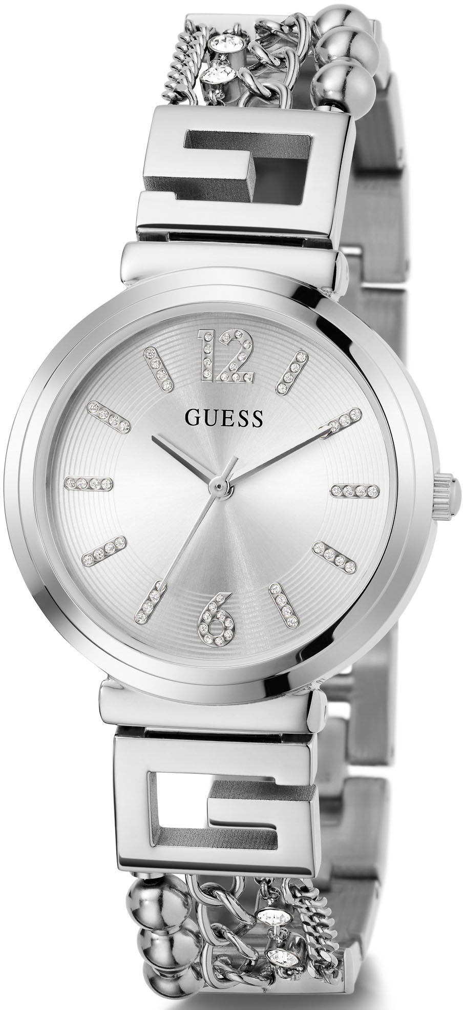 Guess Quarzuhr »G CLUSTER«, Armbanduhr, Damenuhr