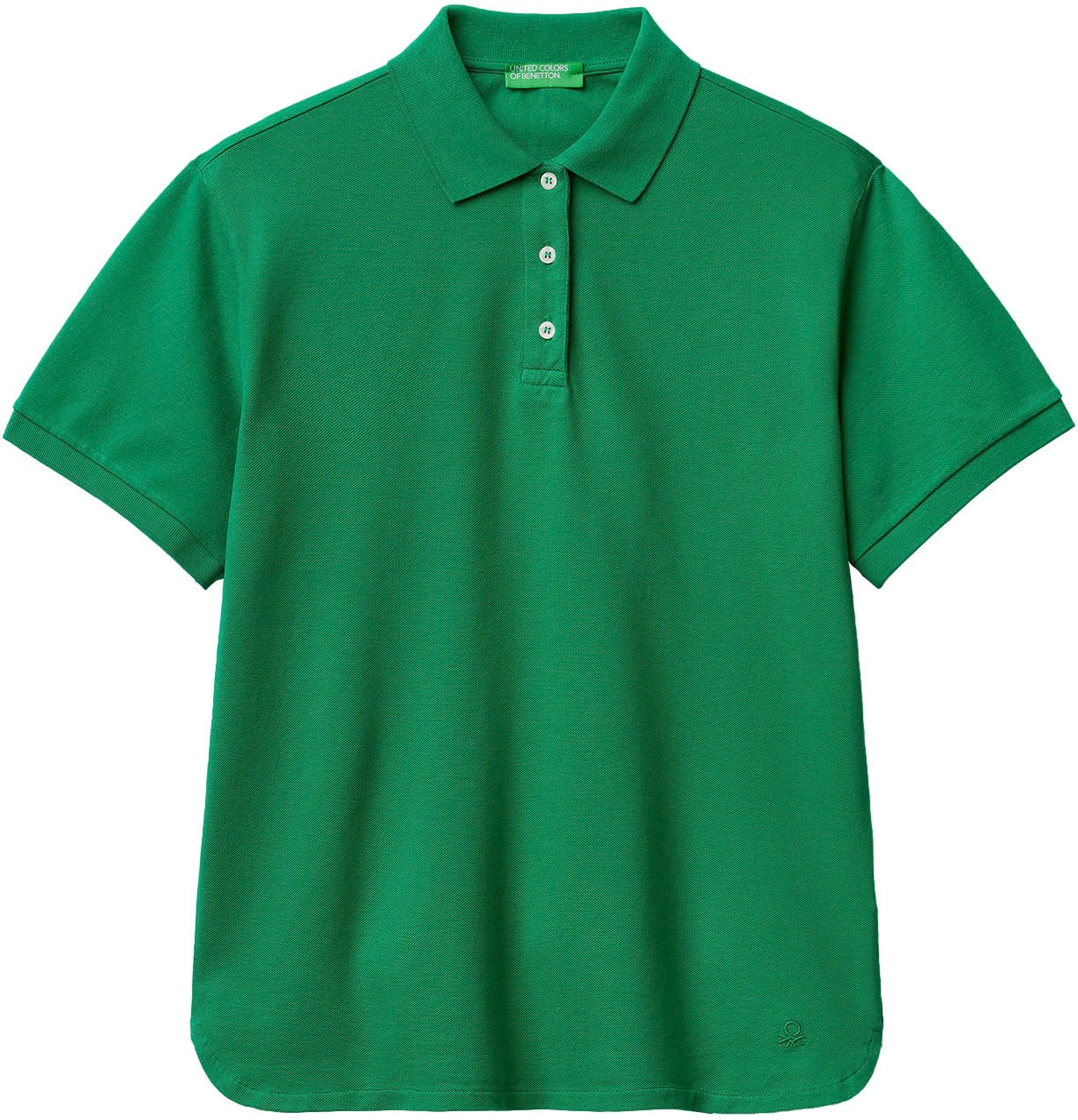 United Colors of Poloshirt, bei Knöpfen OTTO perlmuttfarbenen mit online kaufen Benetton