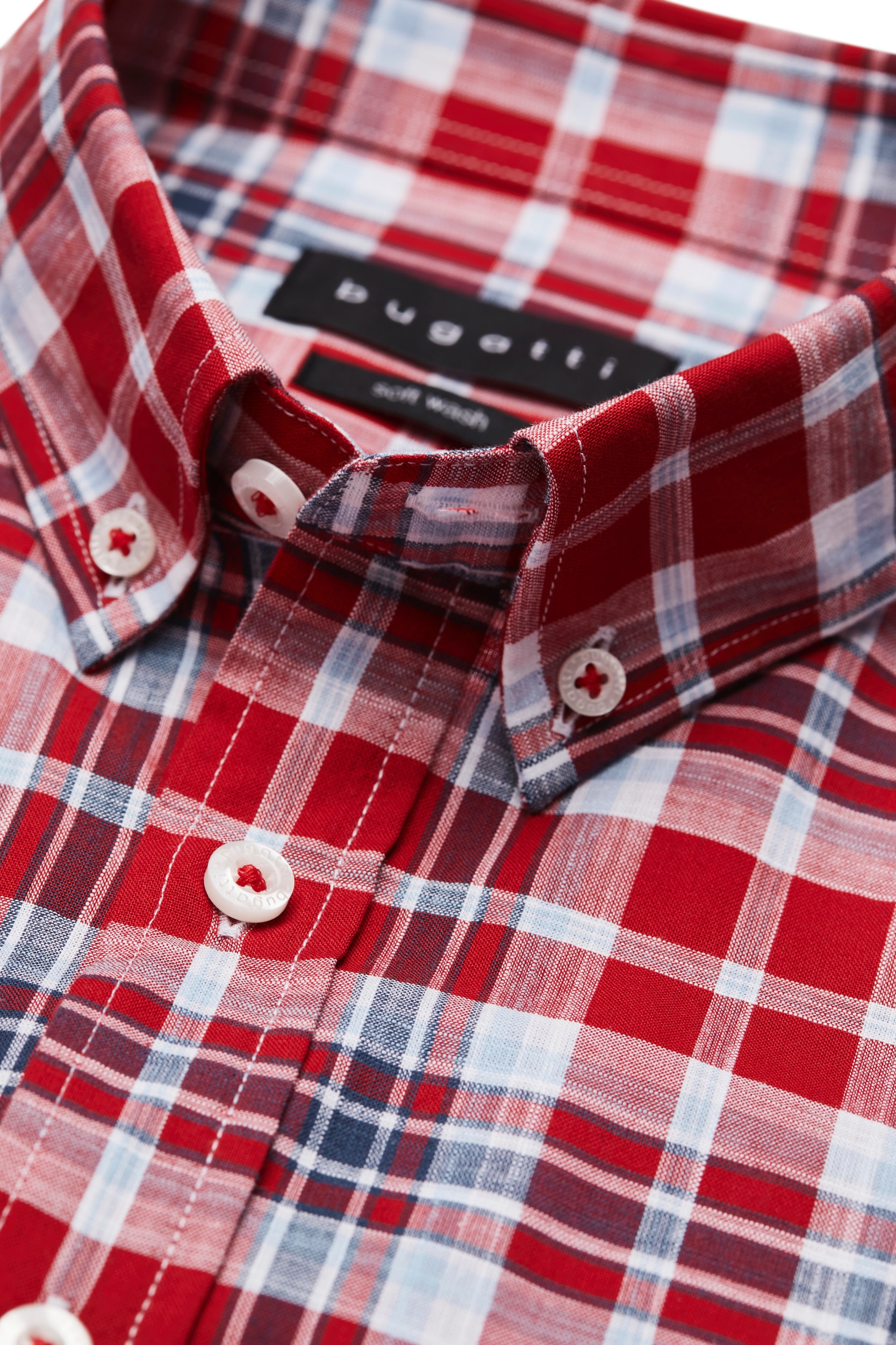 bugatti Kurzarmhemd, mit Button-Down-Kragen