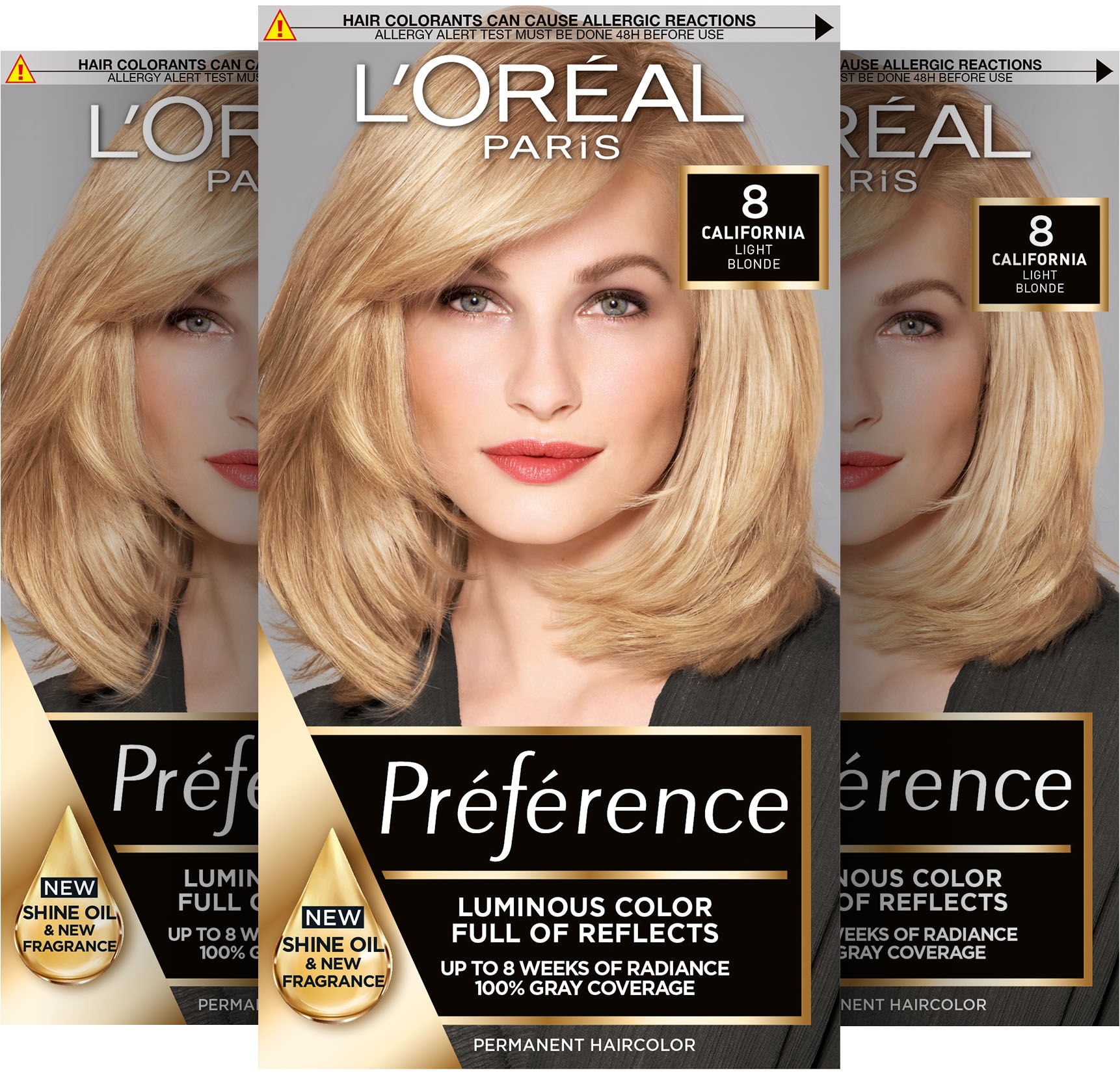 L'ORÉAL PARIS Coloration »Préférence«, (Packung, 3 tlg.), mit Grauabdeckung