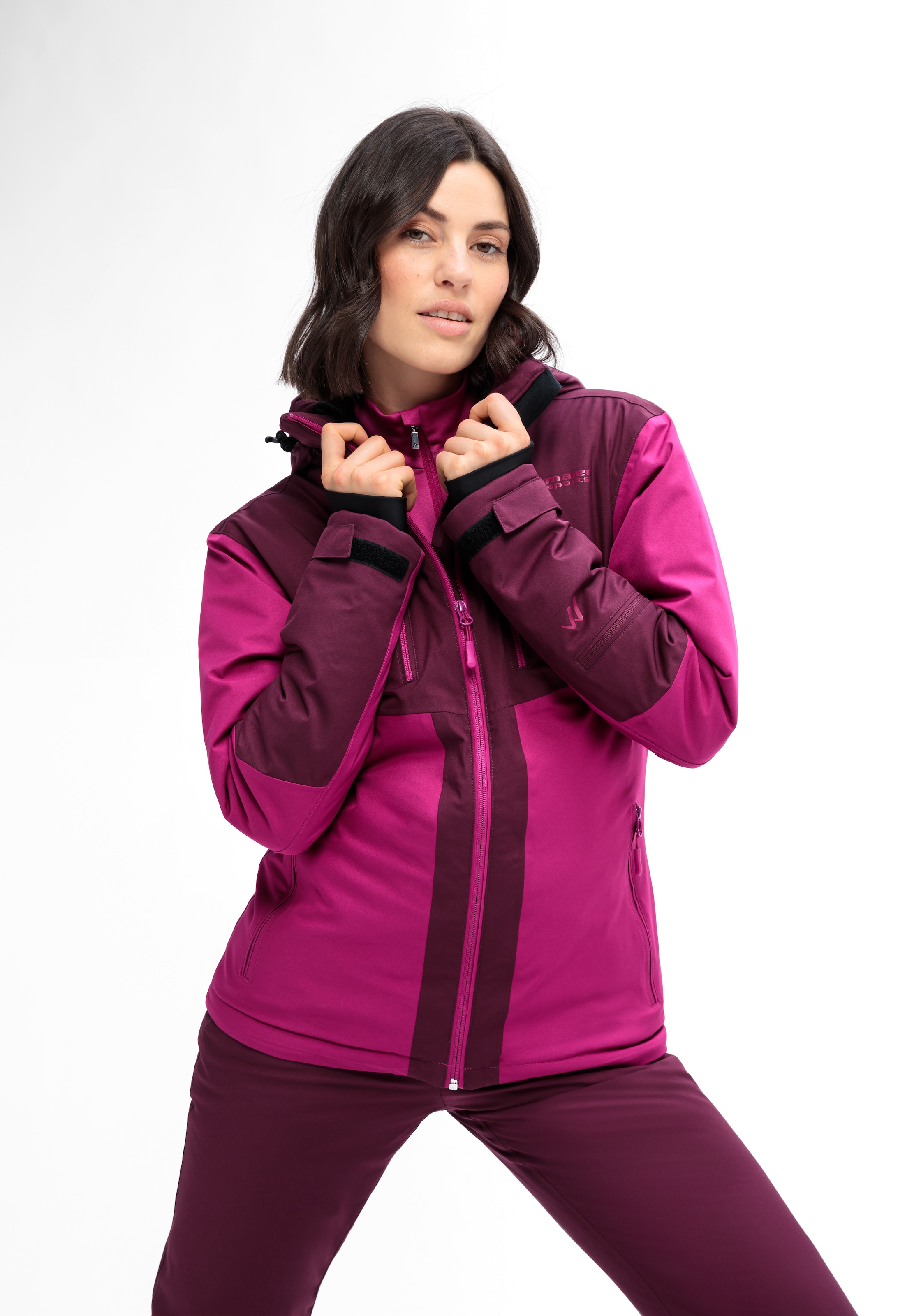 Maier Sports Skijacke »INA«, Damen Winterjacke, wasserdicht, 5 RV-Taschen und Kapuze, Regular fit