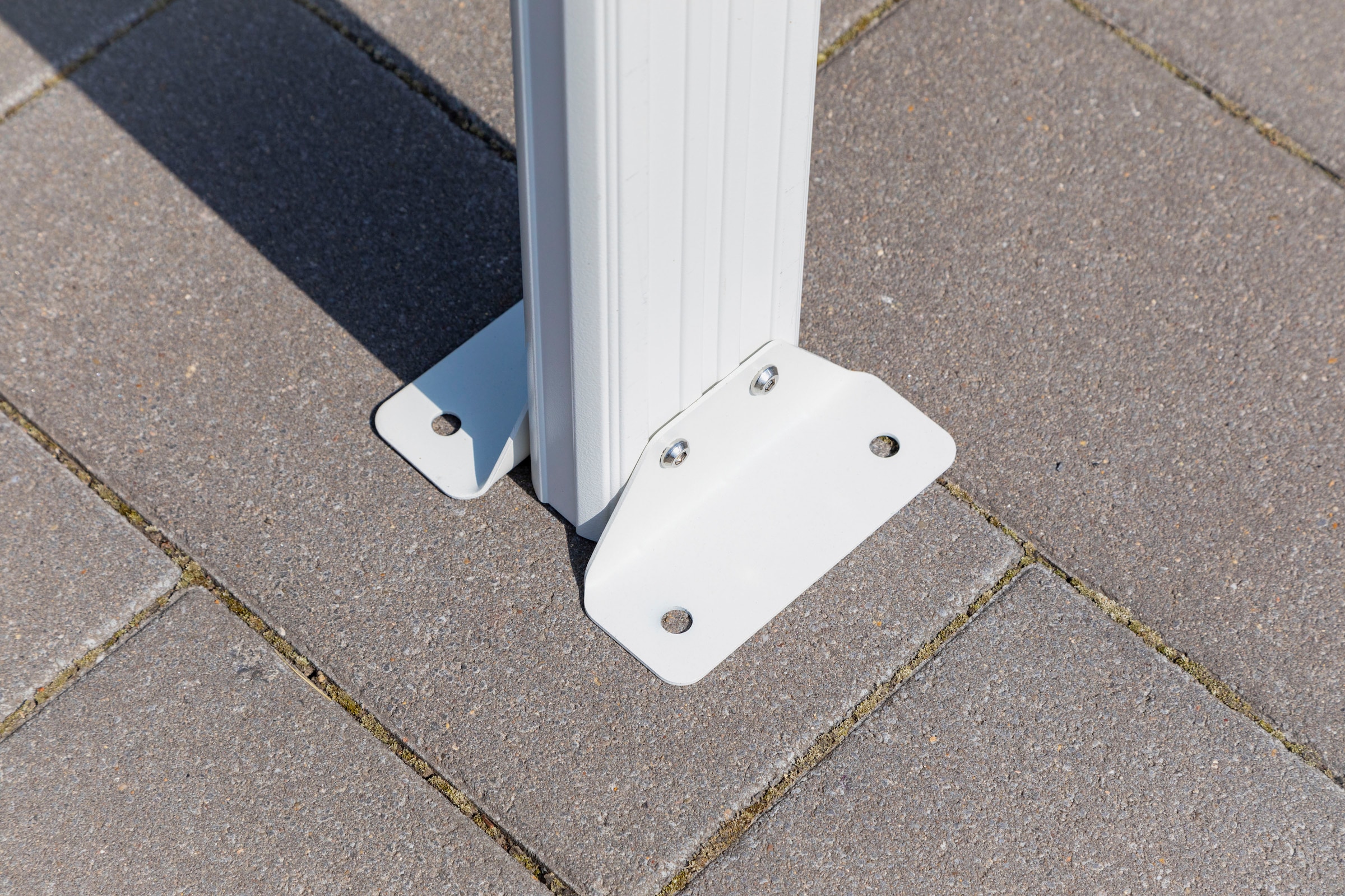 WESTMANN Einzelcarport »Flachdach«, Aluminium, 280 cm, Weiß, aus Aluminium, inkl. Regenrinne und Schrauben-Kit