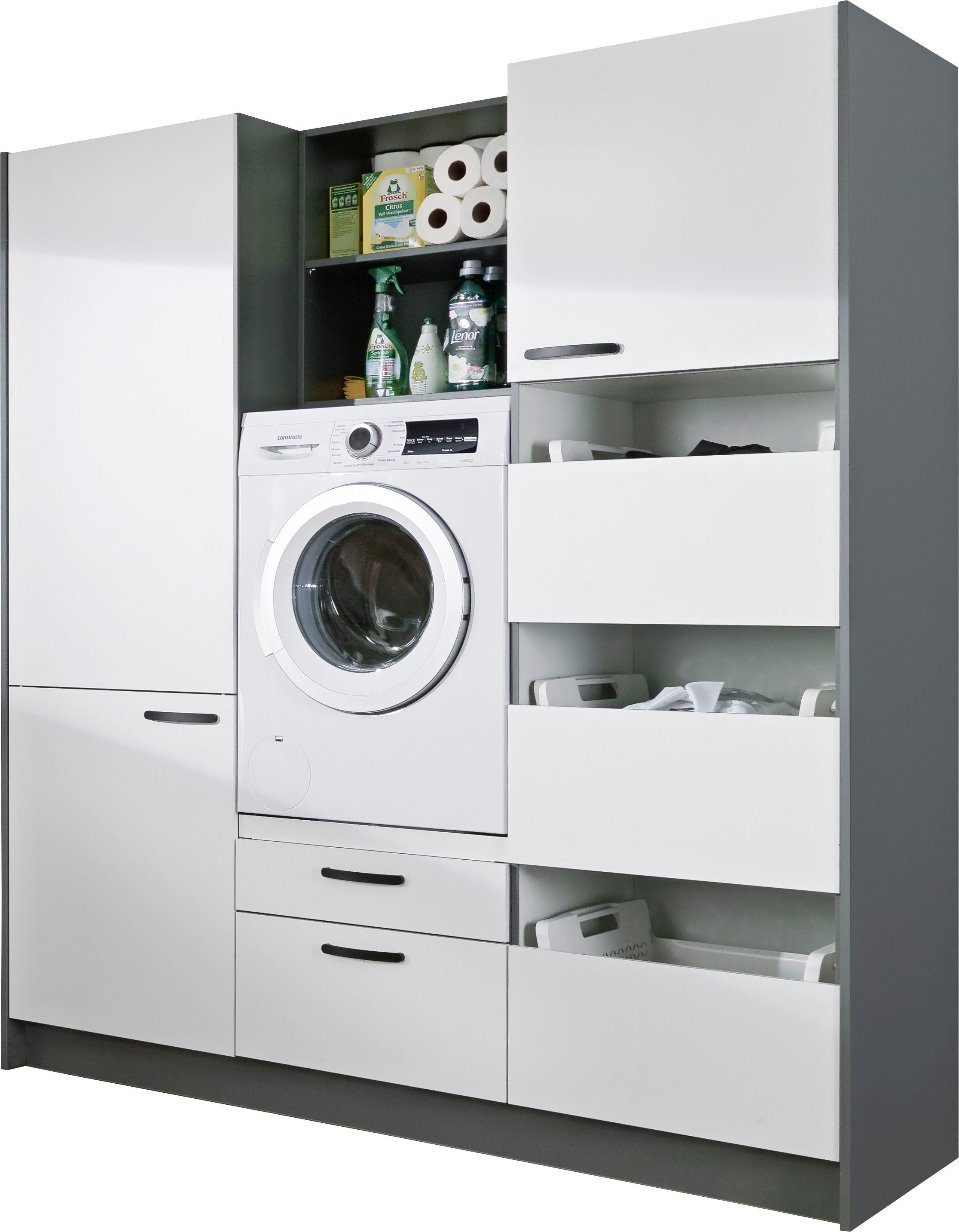 Express Küchen Schrank-Set »Arta«, (7 St.), ohne Geräte, vormontiert, mit Soft-Close-Funktion, Stellbreite 185cm