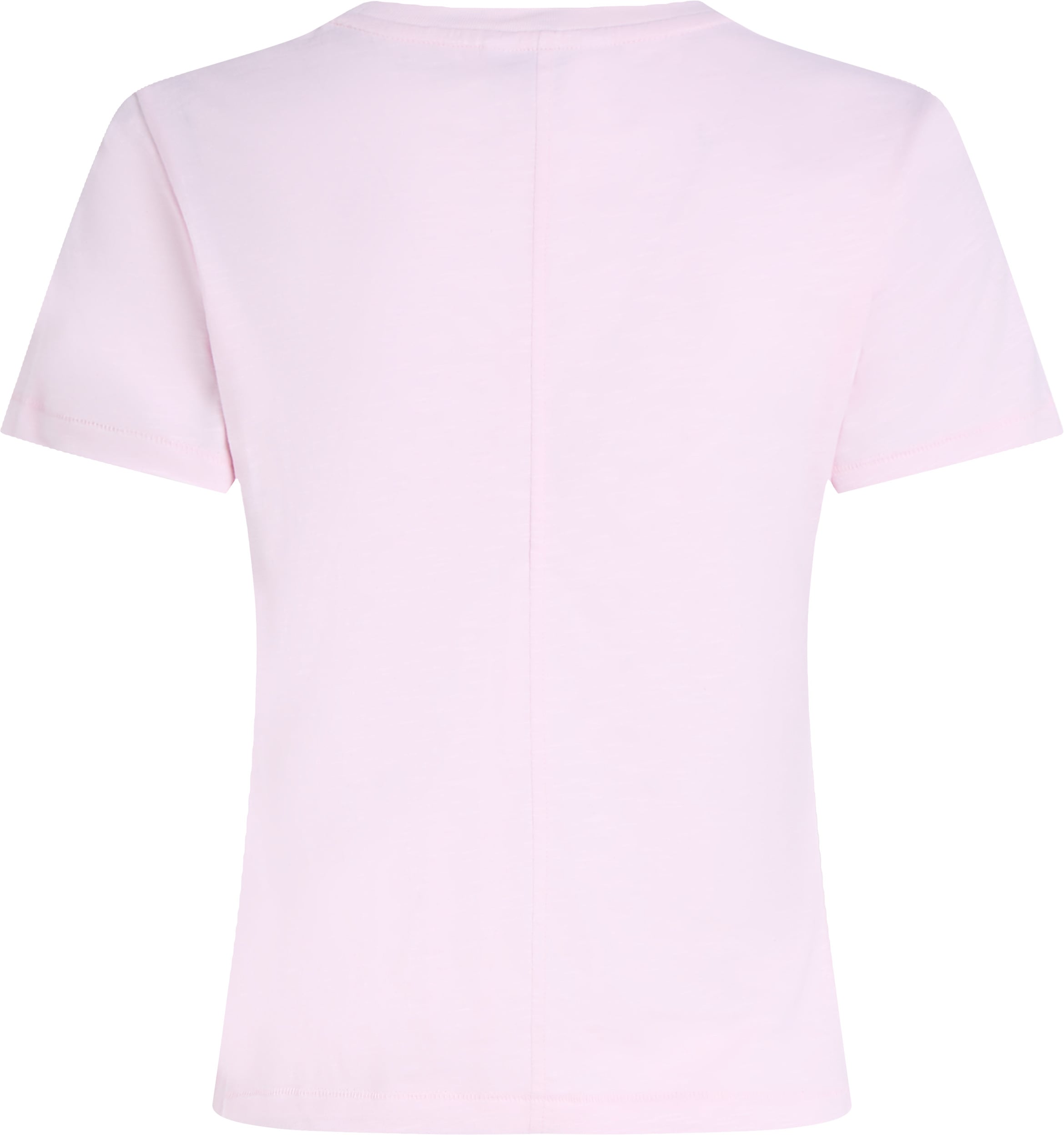 Tommy Hilfiger Rundhalsshirt »SLUB REG C-NK SS«, mit Flammgarn-Struktur, mit Logostickerei