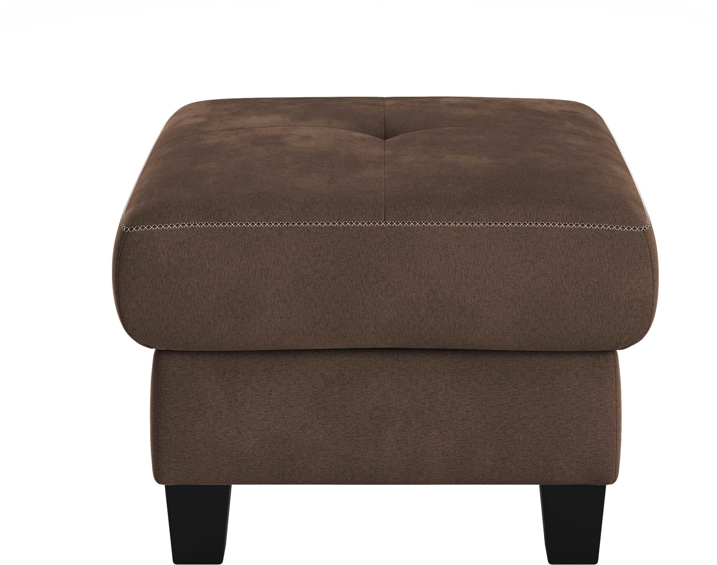 Places of Style Polsterhocker »Varese«, Kreuznaht in beige
