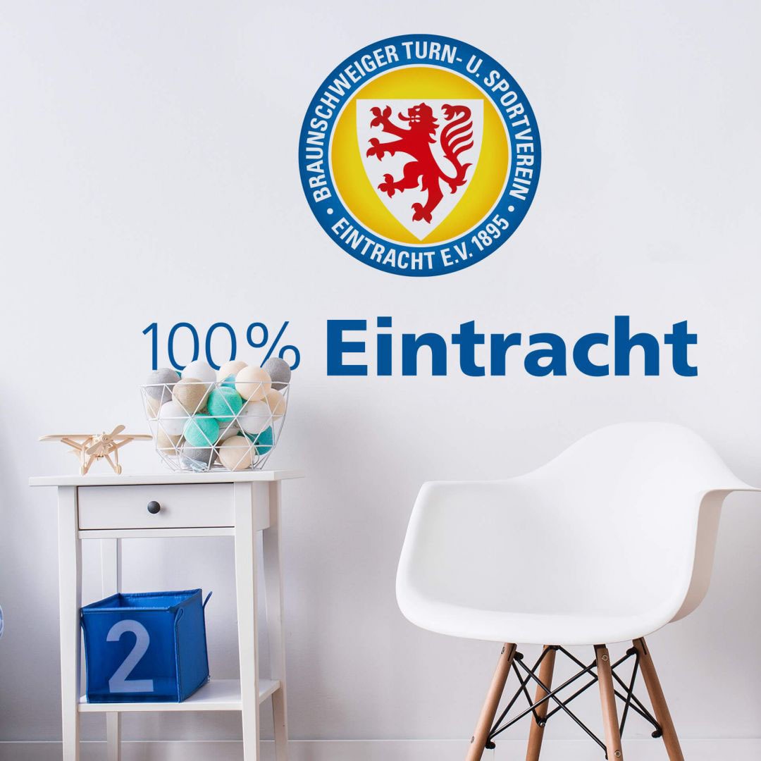 Wandtattoo St.) »Eintracht OTTO online bei 100%«, Braunschweig Wall-Art (1