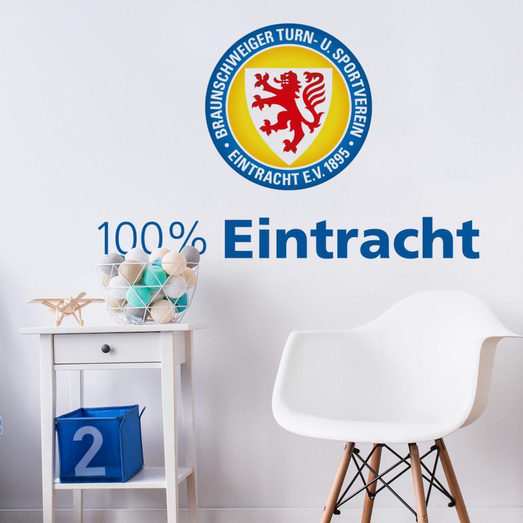 Wall-Art Wandtattoo »Eintracht Braunschweig 100%«, (1 St.), selbstklebend, entfernbar