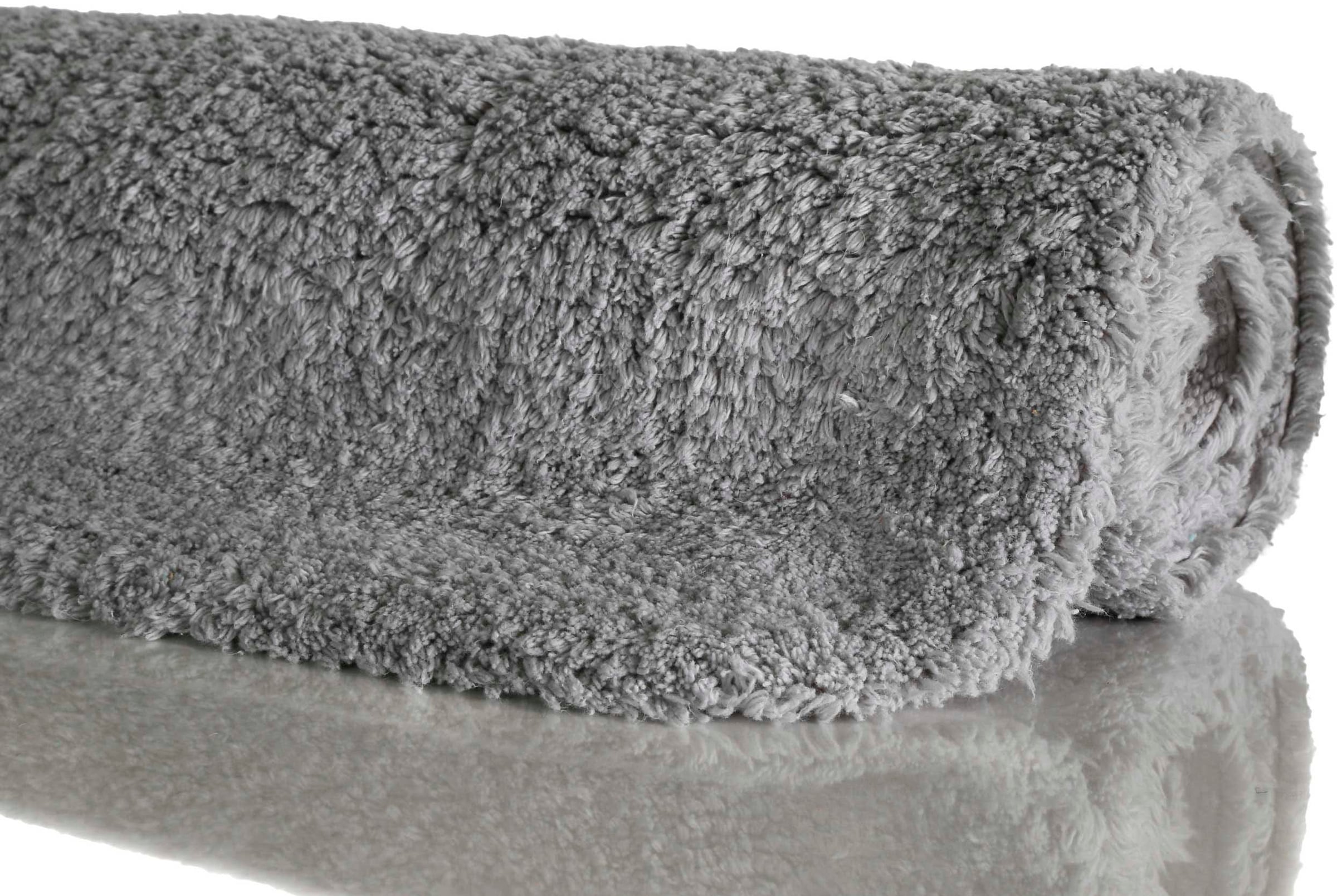Wecon home Basics Badematte »Ole WB-2721«, Höhe 20 mm, fußbodenheizungsgeeignet, 100% Baumwollflor, waschbar, einfarbig, Badezimmerteppich
