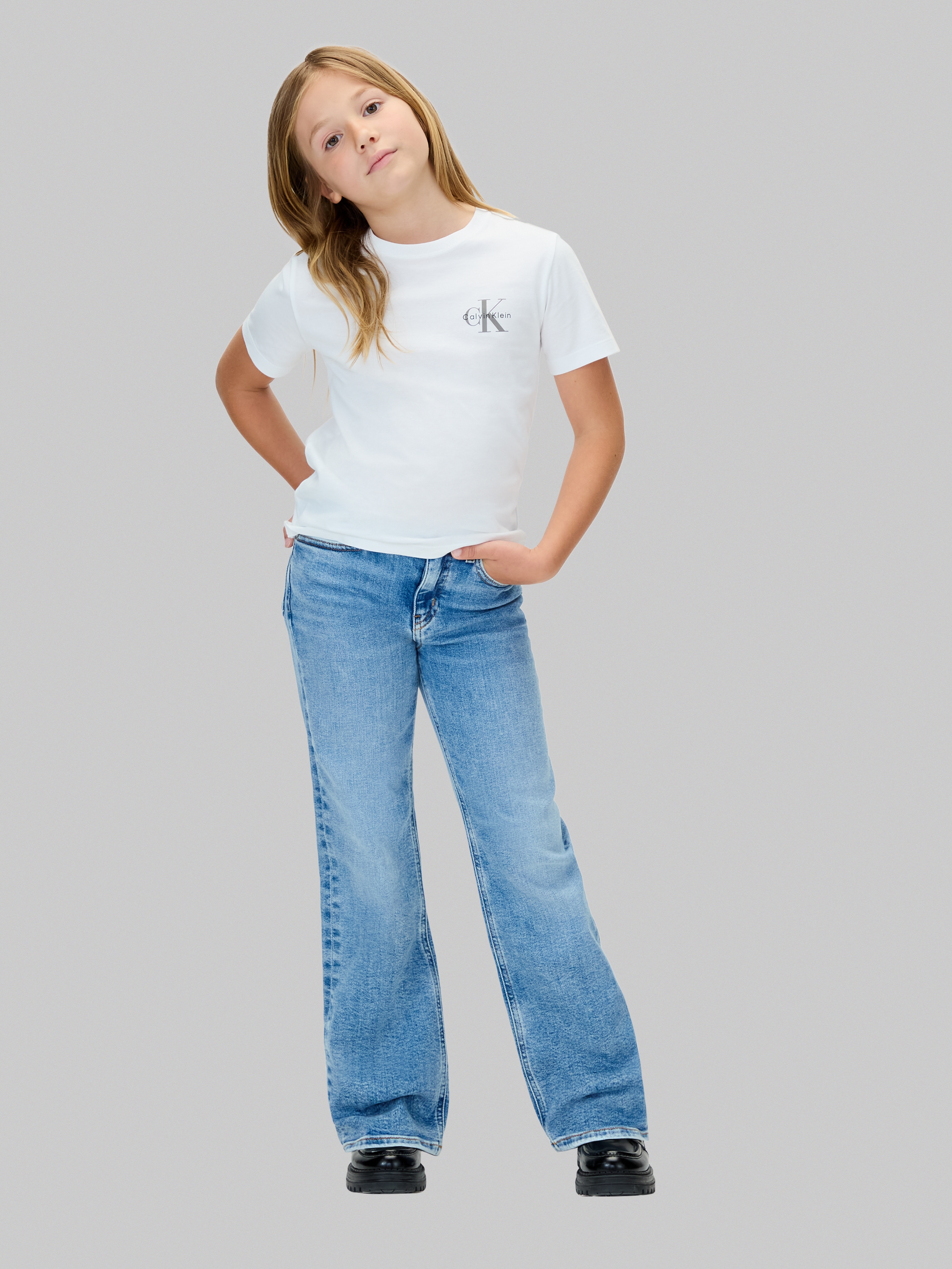 Calvin Klein Jeans T-Shirt für Kinder bis 16 Jahre, regular fit, Rundhalsausschnitt