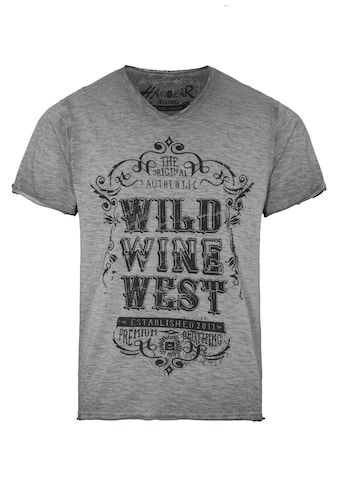 Trachtenshirt, Herren, mit Wild-Wine-West Print