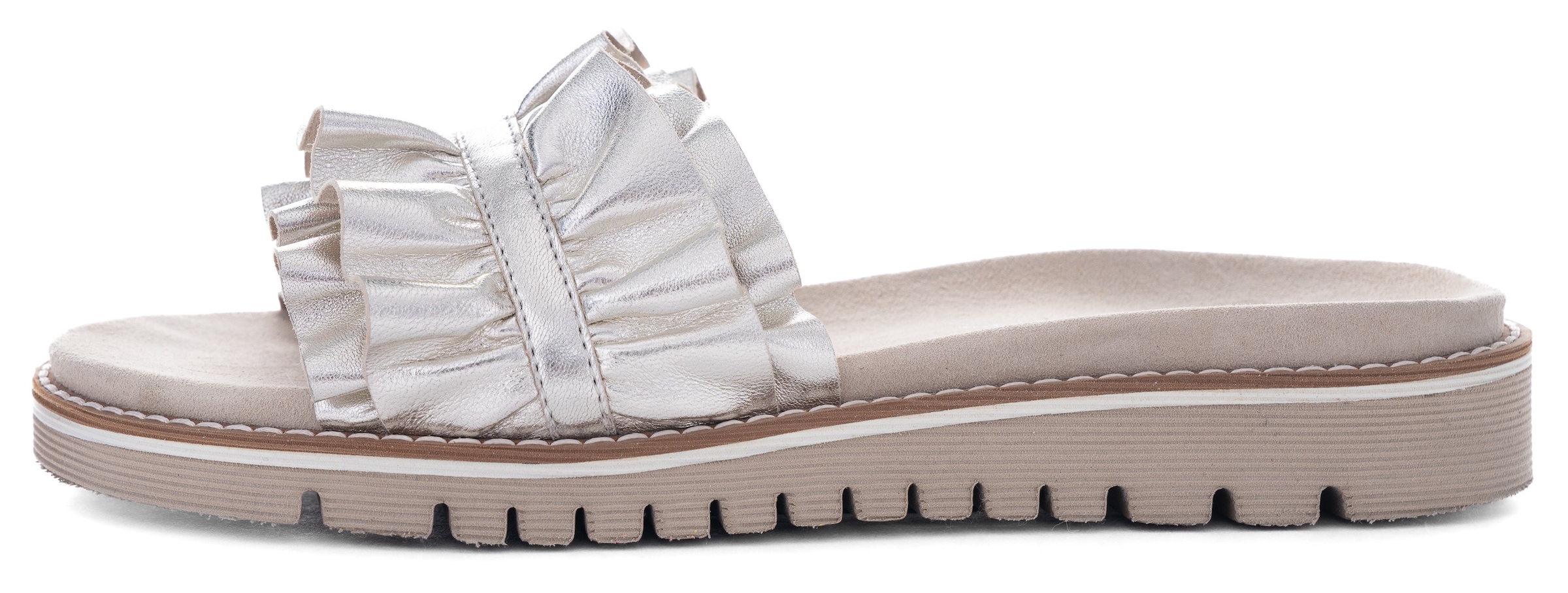 Ara Pantolette »KENT«, Slides, Flats, Sandale mit geraffter Bandage