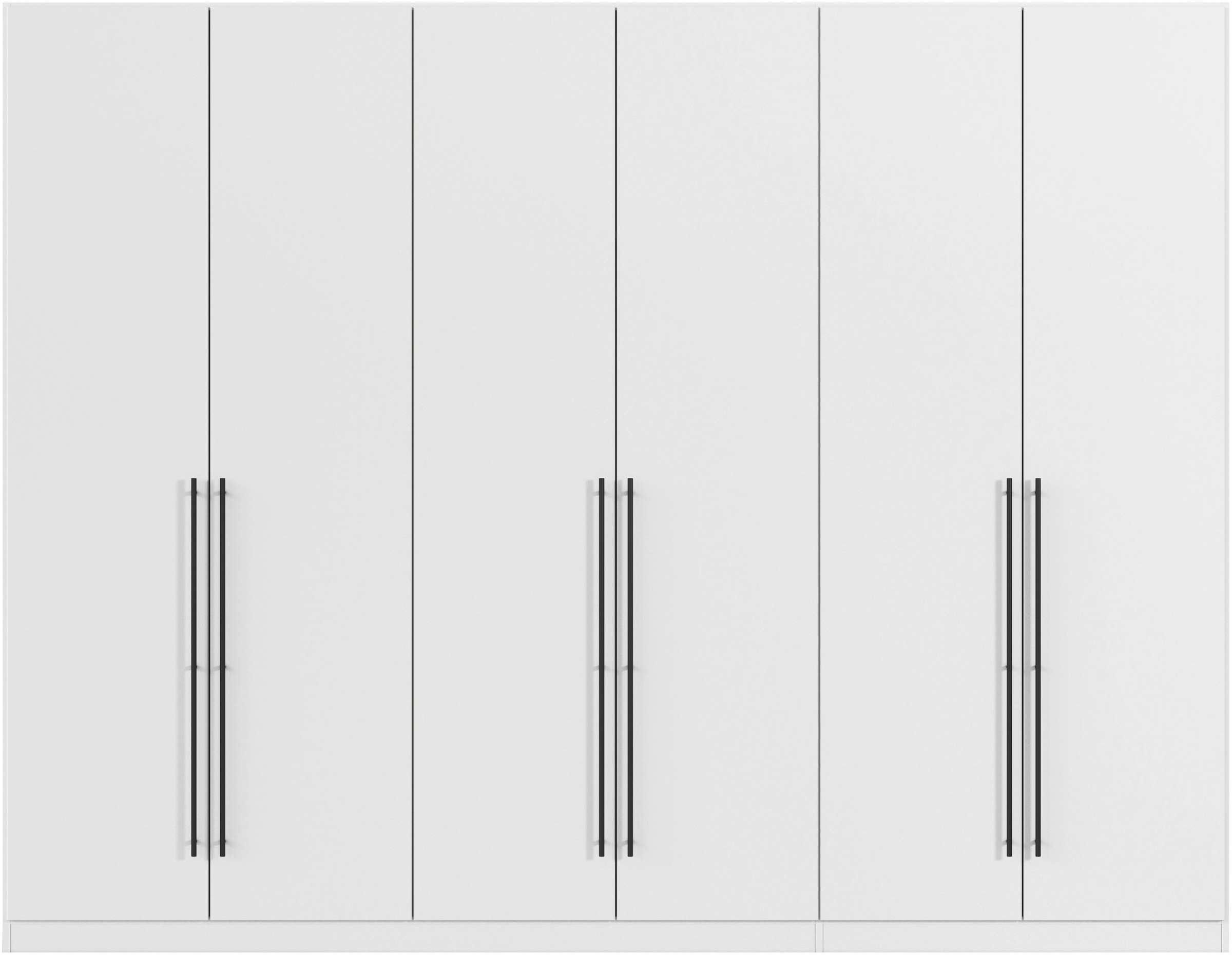 rauch Kleiderschrank »Drehtürenschrank Schrank Garderobe Wäscheschrank Schlafzimmer AVOLA«, (in 3 verschiedenen Ausstattungen BASIC/CLASSIC/PREMIUM), mit hochwertigen Stangengriffen in Schwarz aus Metall MADE IN GERMANY