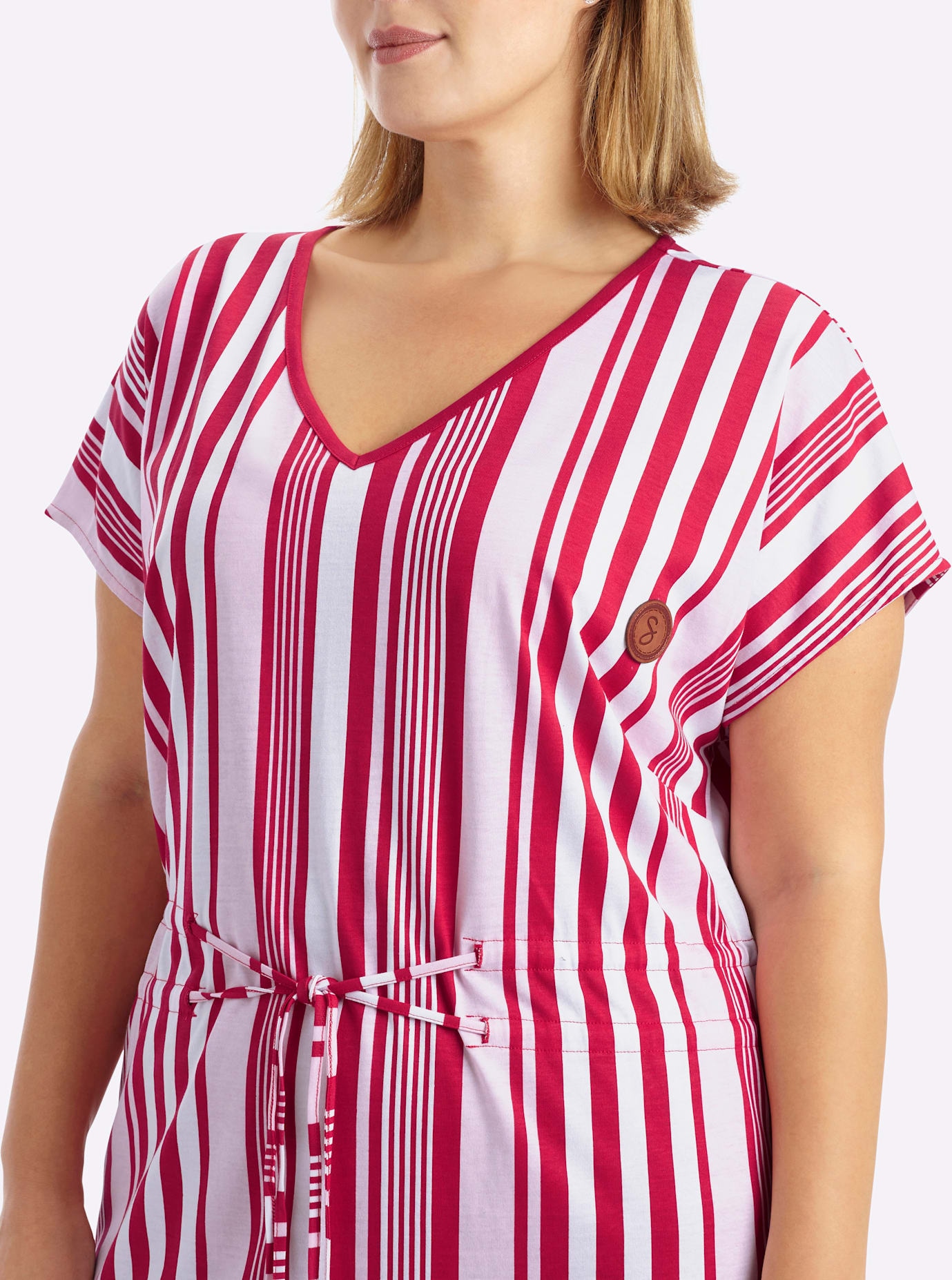 Sheego Jerseykleid »Jersey-Kleid« Brusttasche
