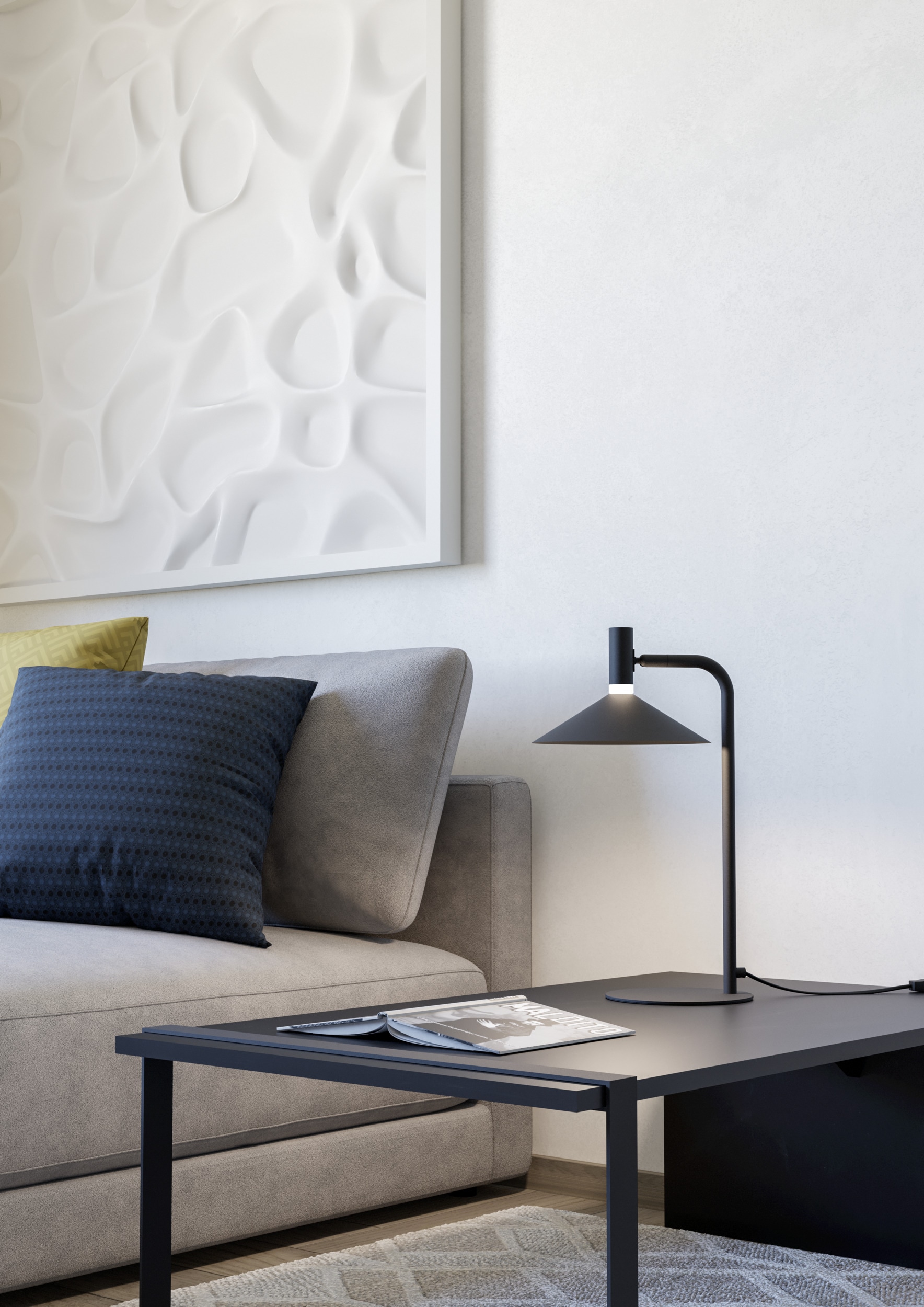 EGLO Tischleuchte »CONOMAVILLA-Z Tischlampe - Stahl - LED - 7,5W - IP20« LED-Modul 1 Stk. Kaltweiß | Neutralweiß | RGB | Warmweiß Nachttischlampe, Schreibtischleuchte, Leselampe, L27 x B22 x H45 cm