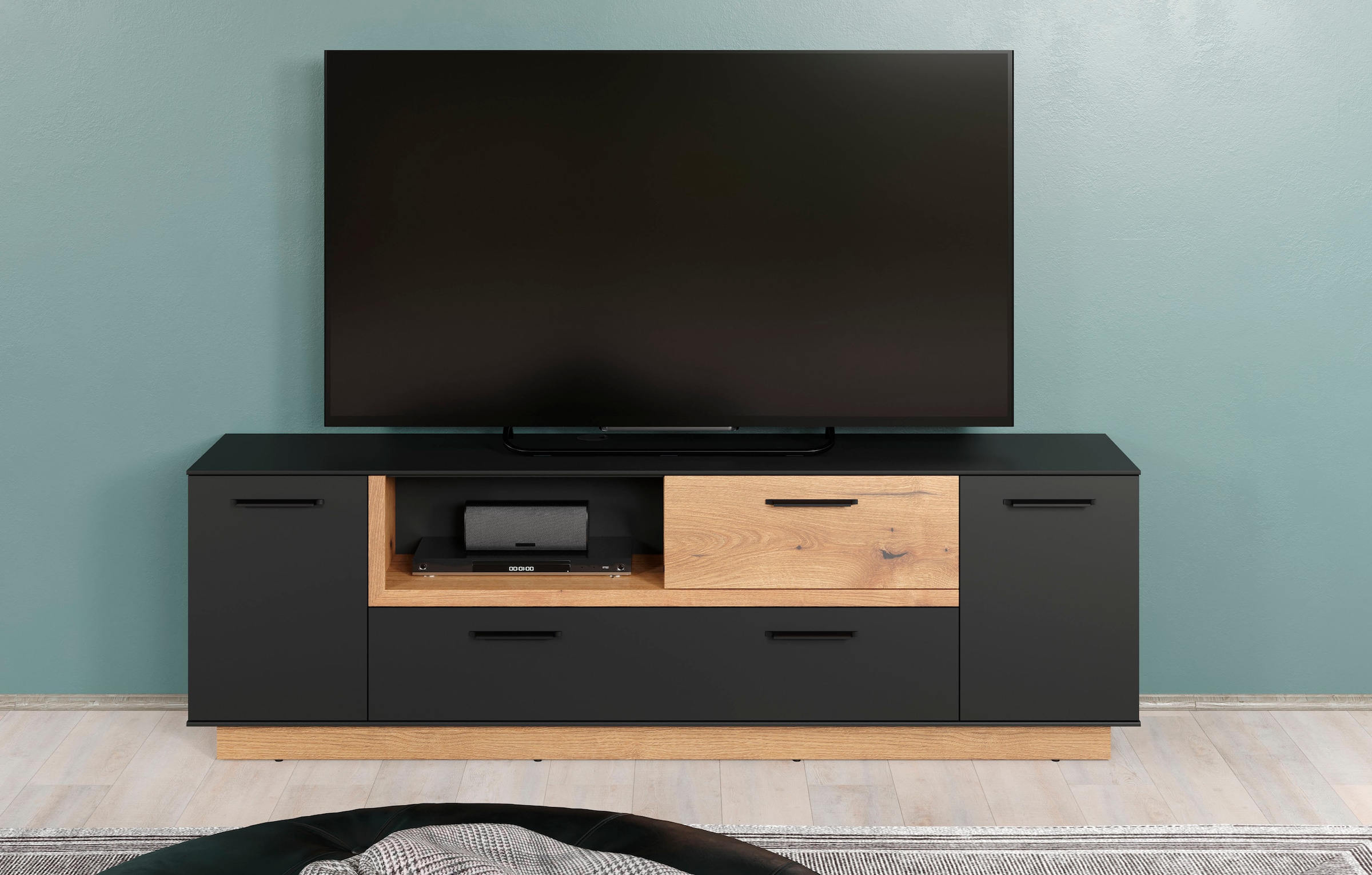 INOSIGN TV-Bank »Premont«, (1 St.), ca. 187 cm breit, zweifarbiger TV- Schrank, moderne Eiche, stehend kaufen online bei OTTO | TV-Schränke