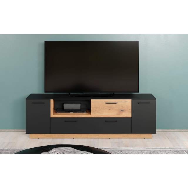 INOSIGN TV-Bank »Premont«, (1 St.), ca. 187 cm breit, zweifarbiger TV- Schrank, moderne Eiche, stehend kaufen online bei OTTO
