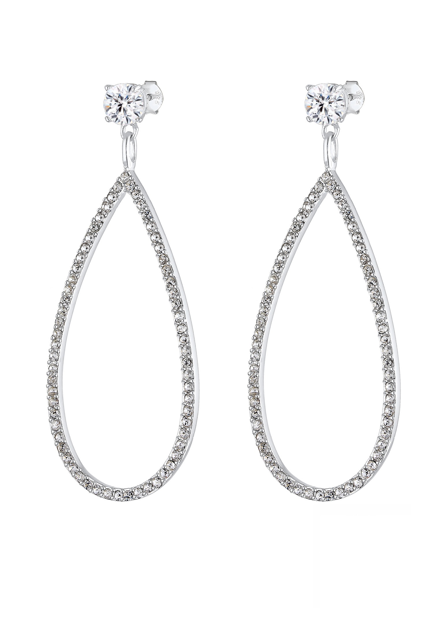 Elli Premium Paar Ohrhänger »Ohrringe Hänger Kristalle Funkelnd 925 Silber«