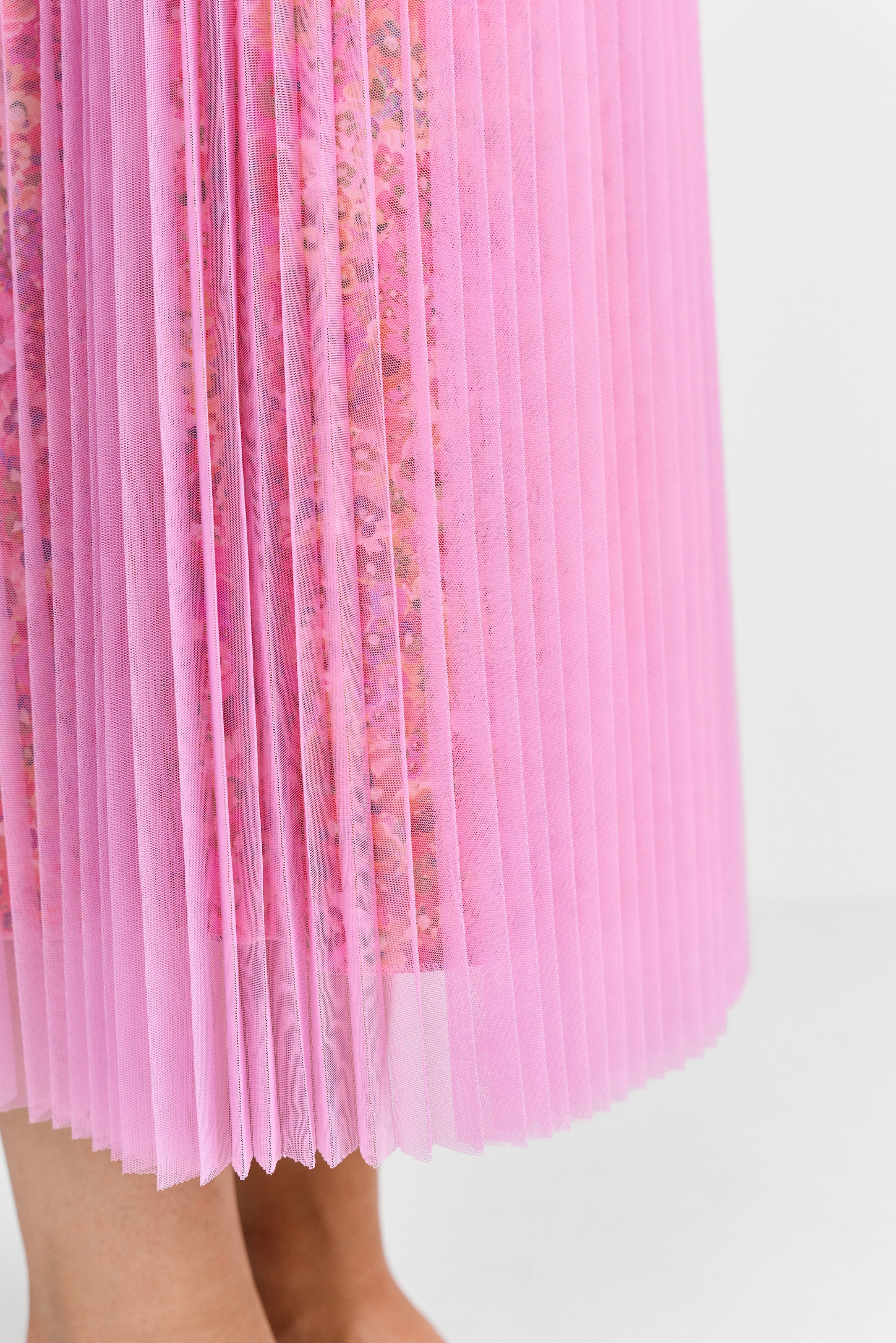 RICHROYAL Tüllrock mit Plissee-Überrock aus Tüll