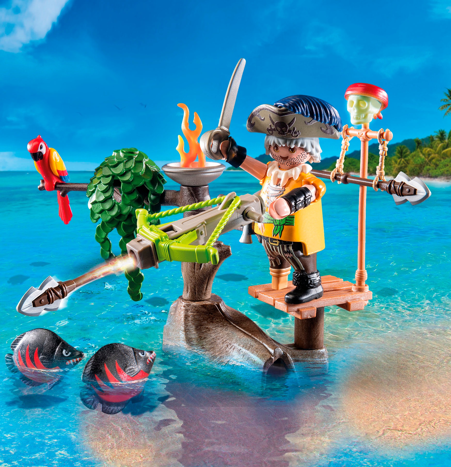 Playmobil® Konstruktions-Spielset »Pirat mit Balliste (71795), Playmobil Pirates«, (31 St.)