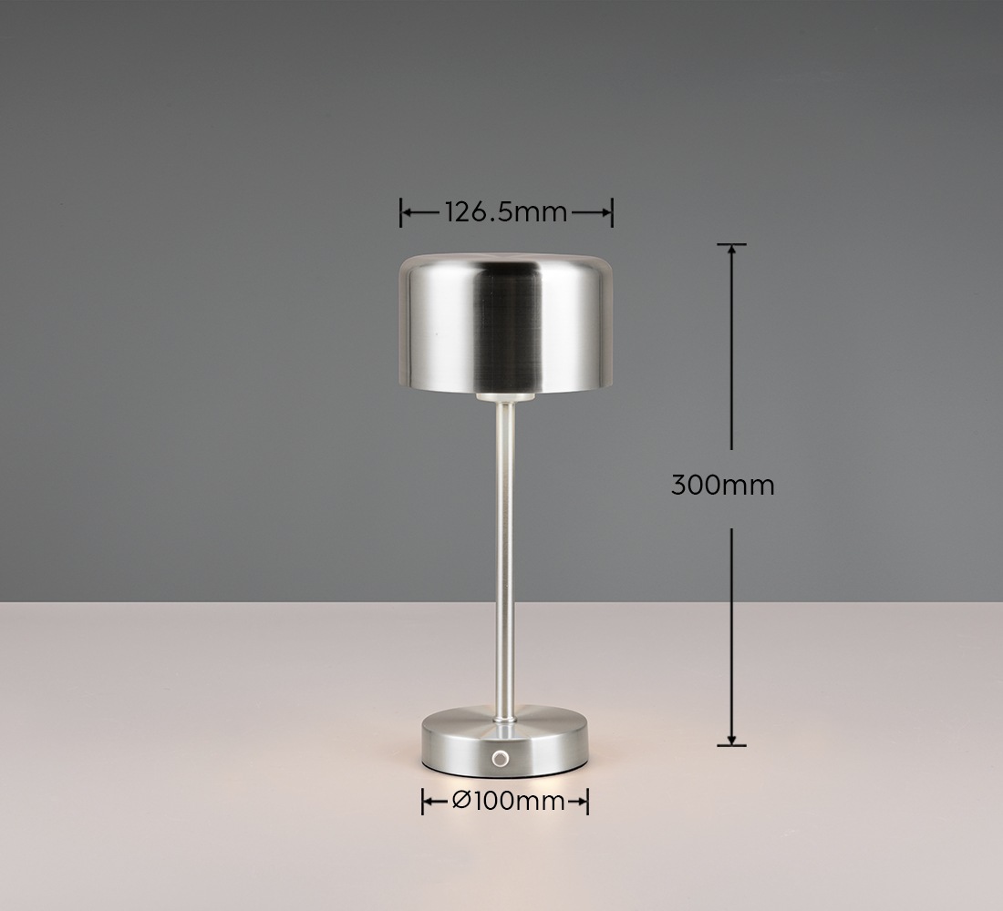 Leonique LED Tischleuchte »Kadira«, 1 flammig, Leuchtmittel LED-Board | LED fest integriert, Akku Tischlampe mit USB-C Anschluss, Touchdimmer 4 Stufen, Höhe 30cm
