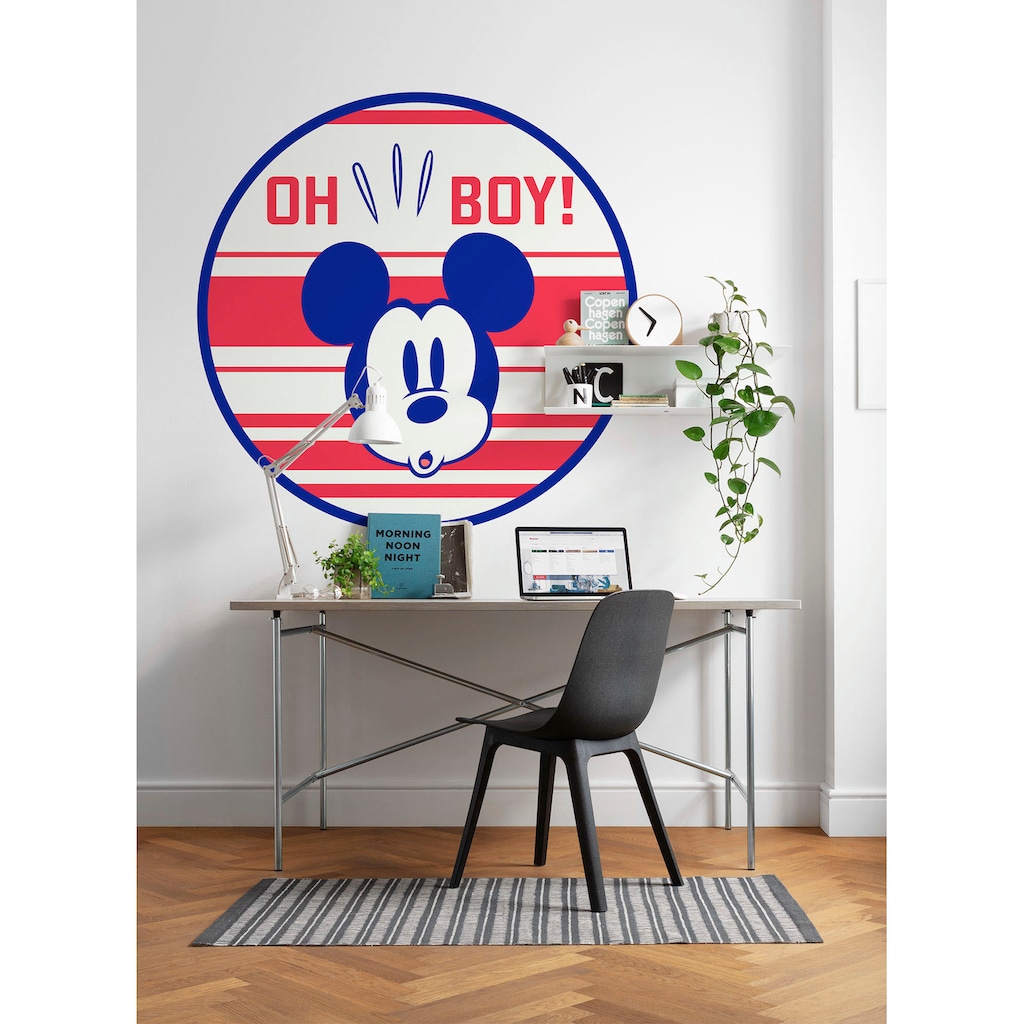 Komar Wandtattoo »Mickey Oh Boy«, (1 St.), 125x125 cm (Breite x Höhe), rund und selbstklebend