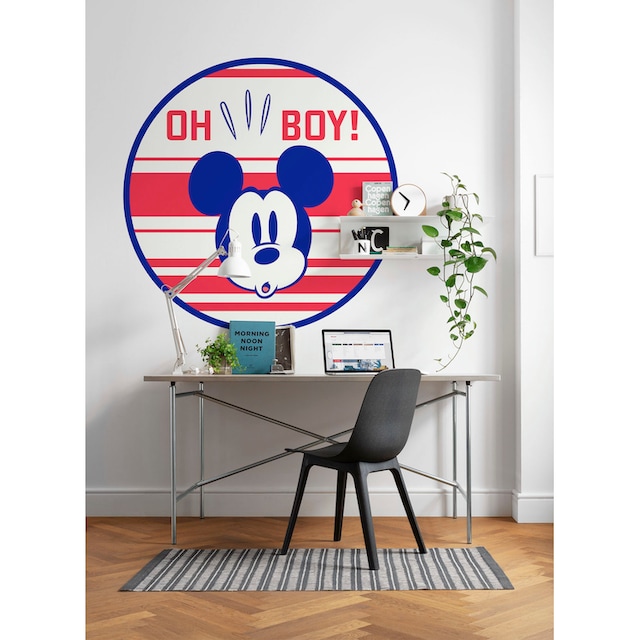 Komar Wandtattoo »Mickey Oh Boy«, (1 St.), 125x125 cm (Breite x Höhe), rund  und selbstklebend bestellen im OTTO Online Shop